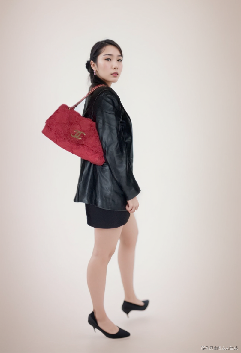 Chanel Diamond Stitch Tweed Maxi Nature Flap Red Shoulder Bag