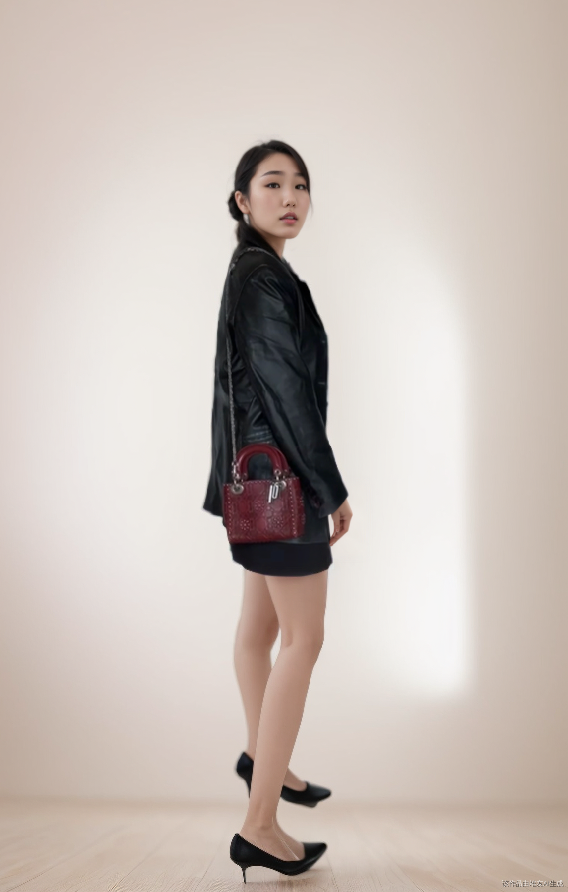 Dior Lady Studded Flower Bag Cruise Collection Red Mini Travel Bag