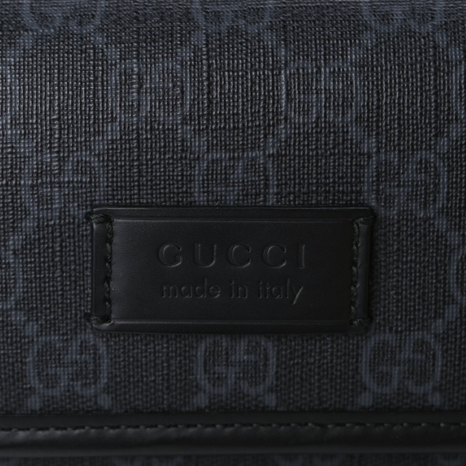 Gucci GG Supreme Monogram Web Slim Belt Bag Black Grey