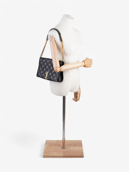 YSL Saint Laurent Becky Bag Leather Lambskin Black Crossbody Bag
