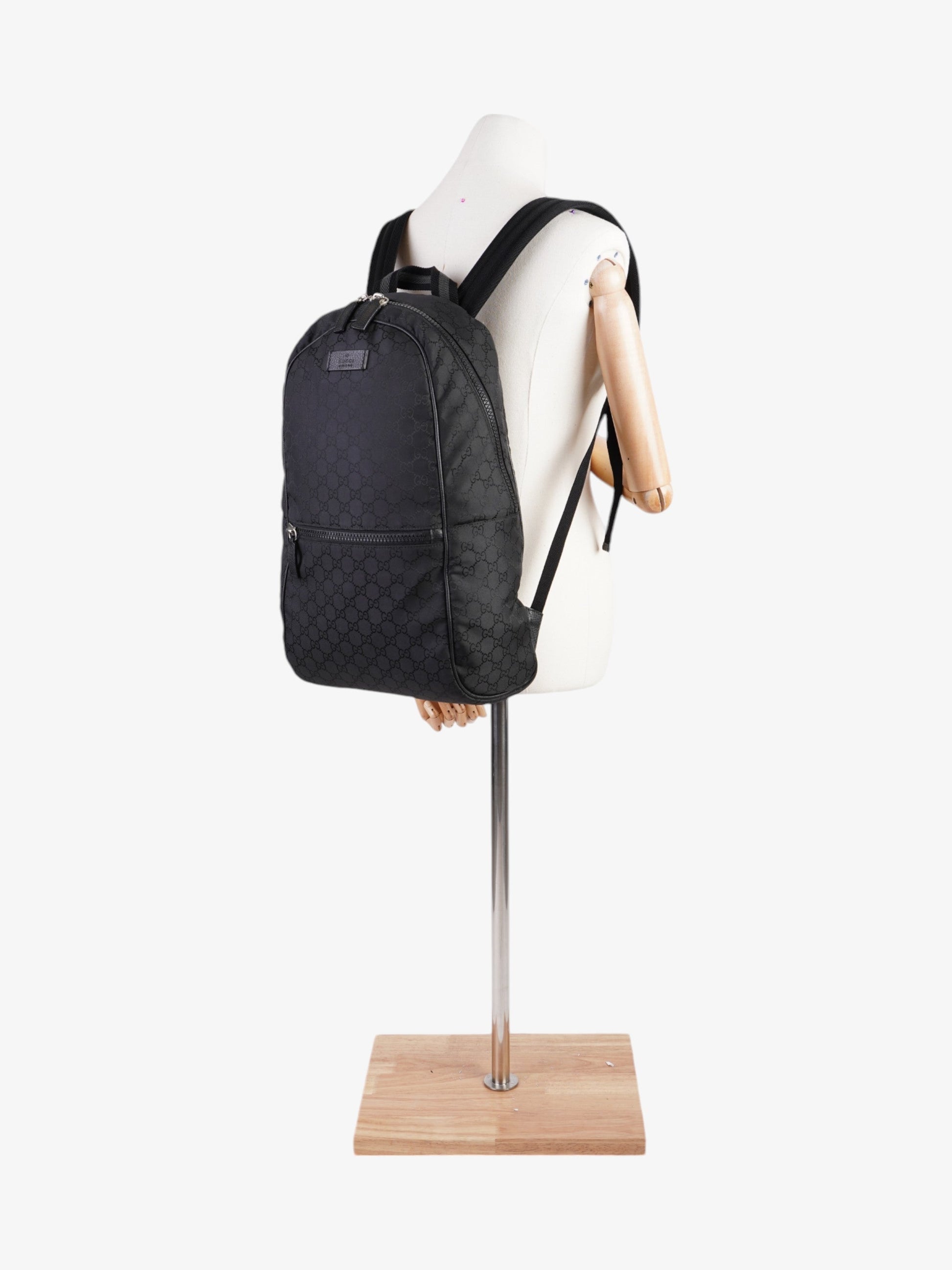 Gucci Double Zip Backpack Supreme Nylon Black Nylon 1