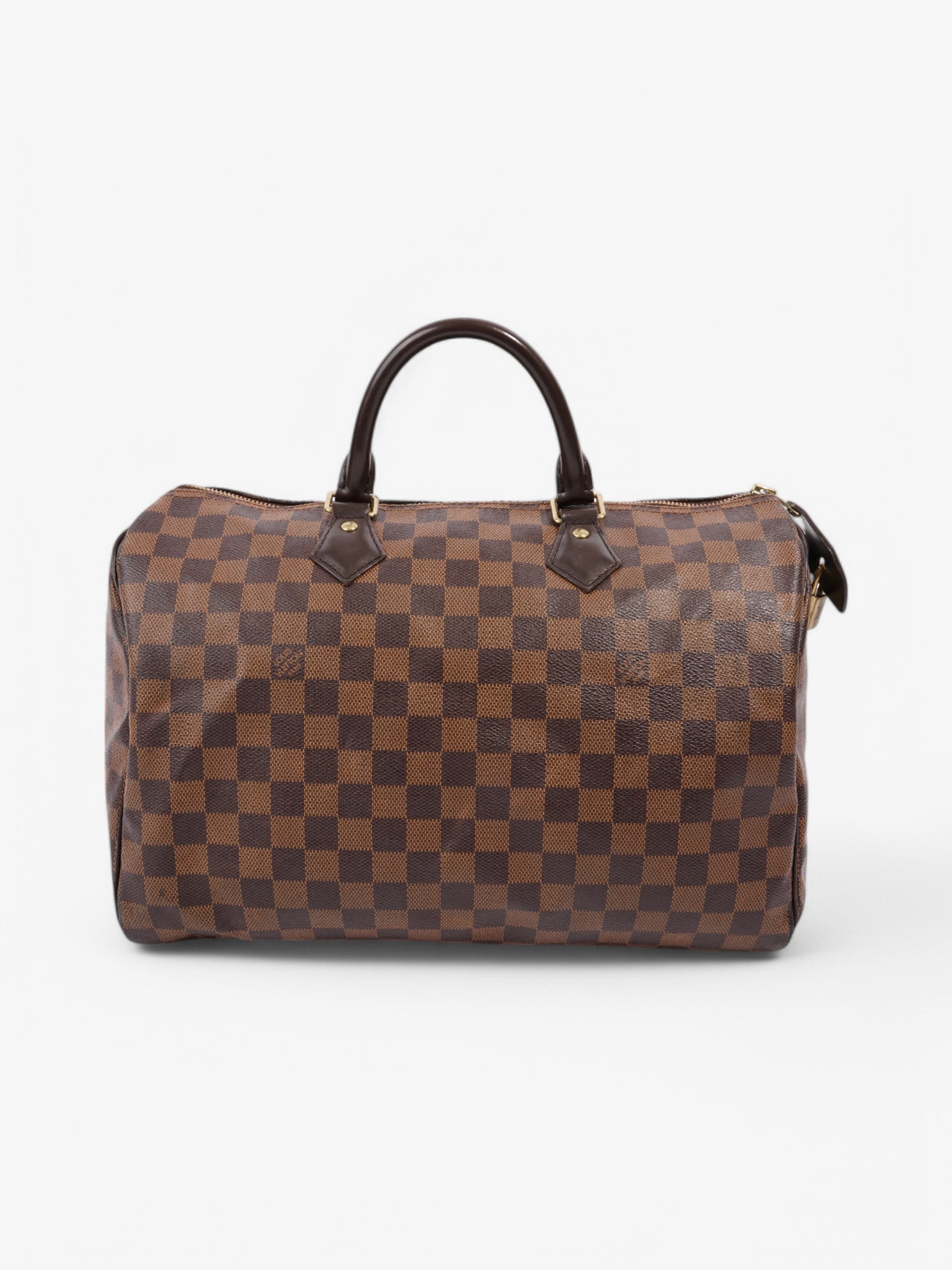 Louis Vuitton Speedy Ebene Coated 35 Canvas Coated Canvas Damier Apparel Canvas 50