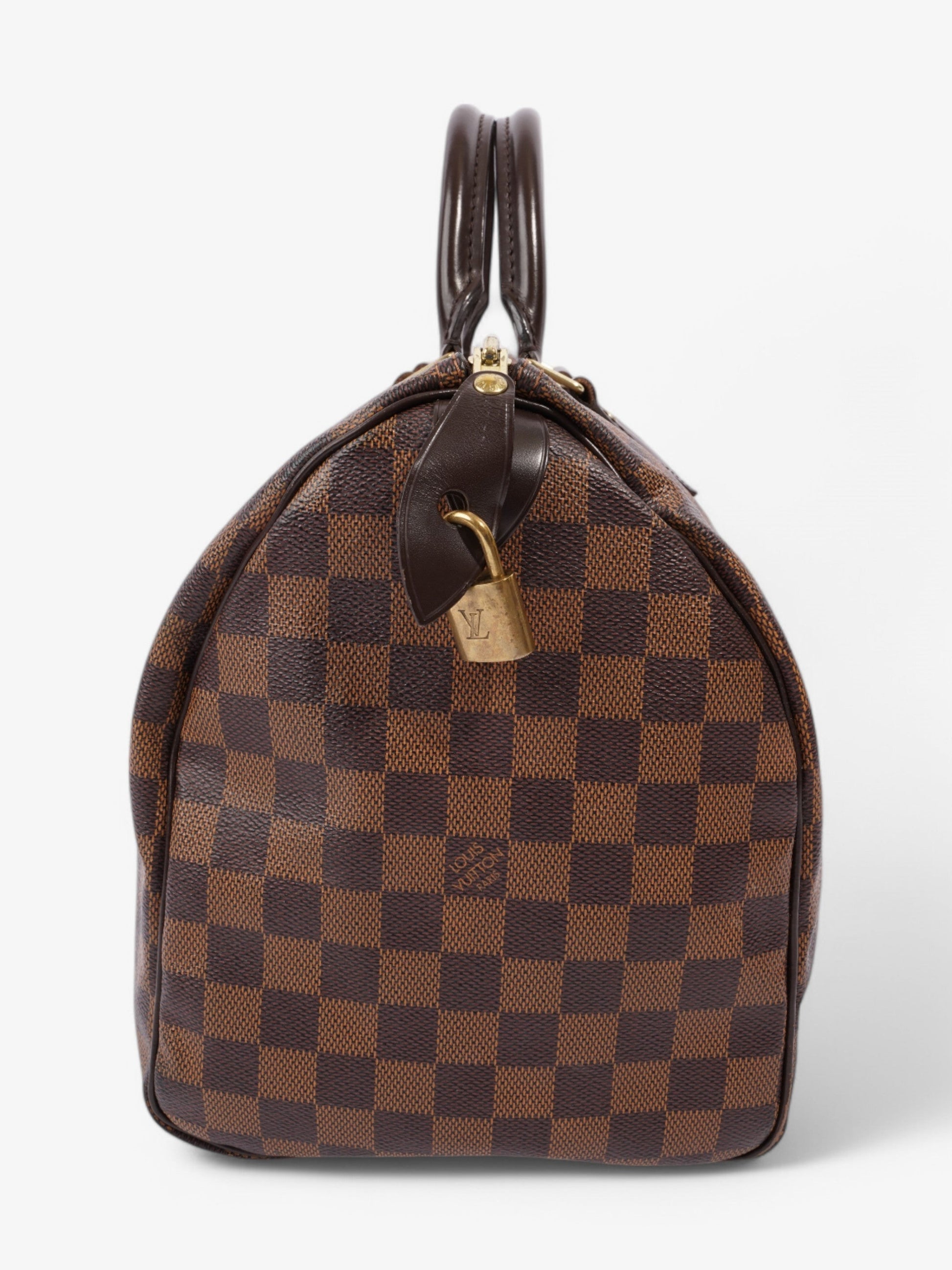 Louis Vuitton Speedy Ebene Coated 35 Canvas Coated Canvas Damier Apparel Canvas 50