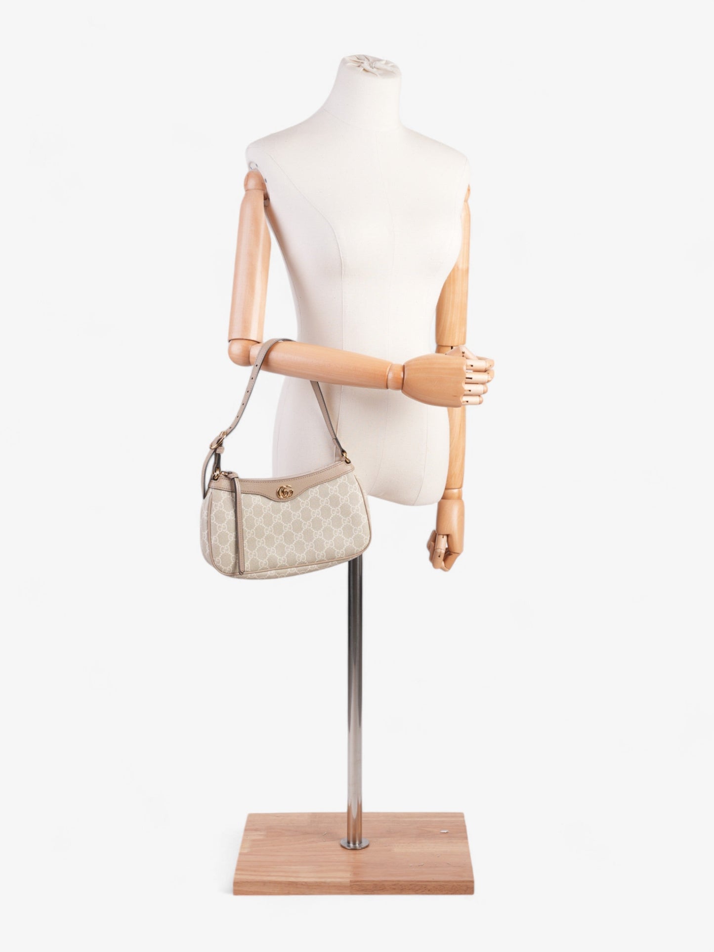 Gucci Ophidia Supreme Oatmeal Coated Shoulder Bag Canvas Beige
