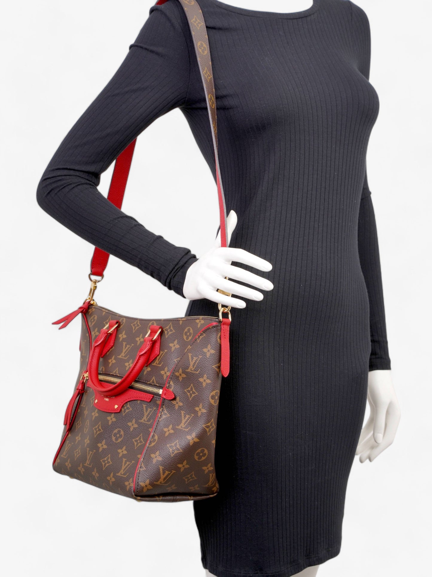 Louis Vuitton Tournelle Coated Monogram Red PM Canvas Coated Canvas Apparel