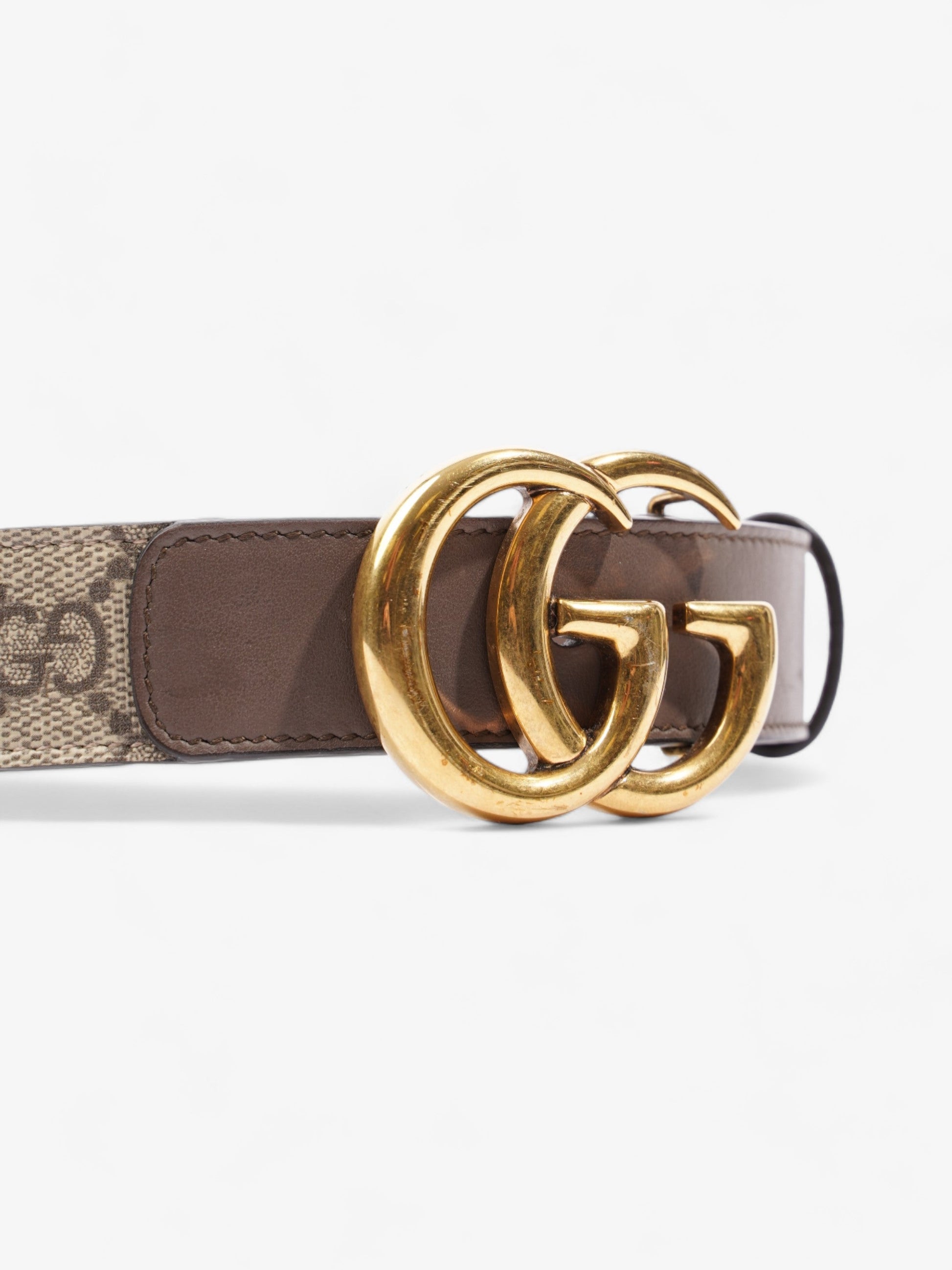 Gucci Marmont Thin Belt Supreme Handbag Leather Brown Accessory