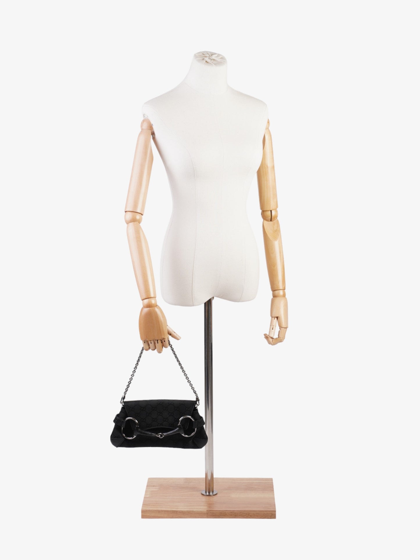 Gucci Horsebit Clutch Supreme Canvas Black Shoulder Bag