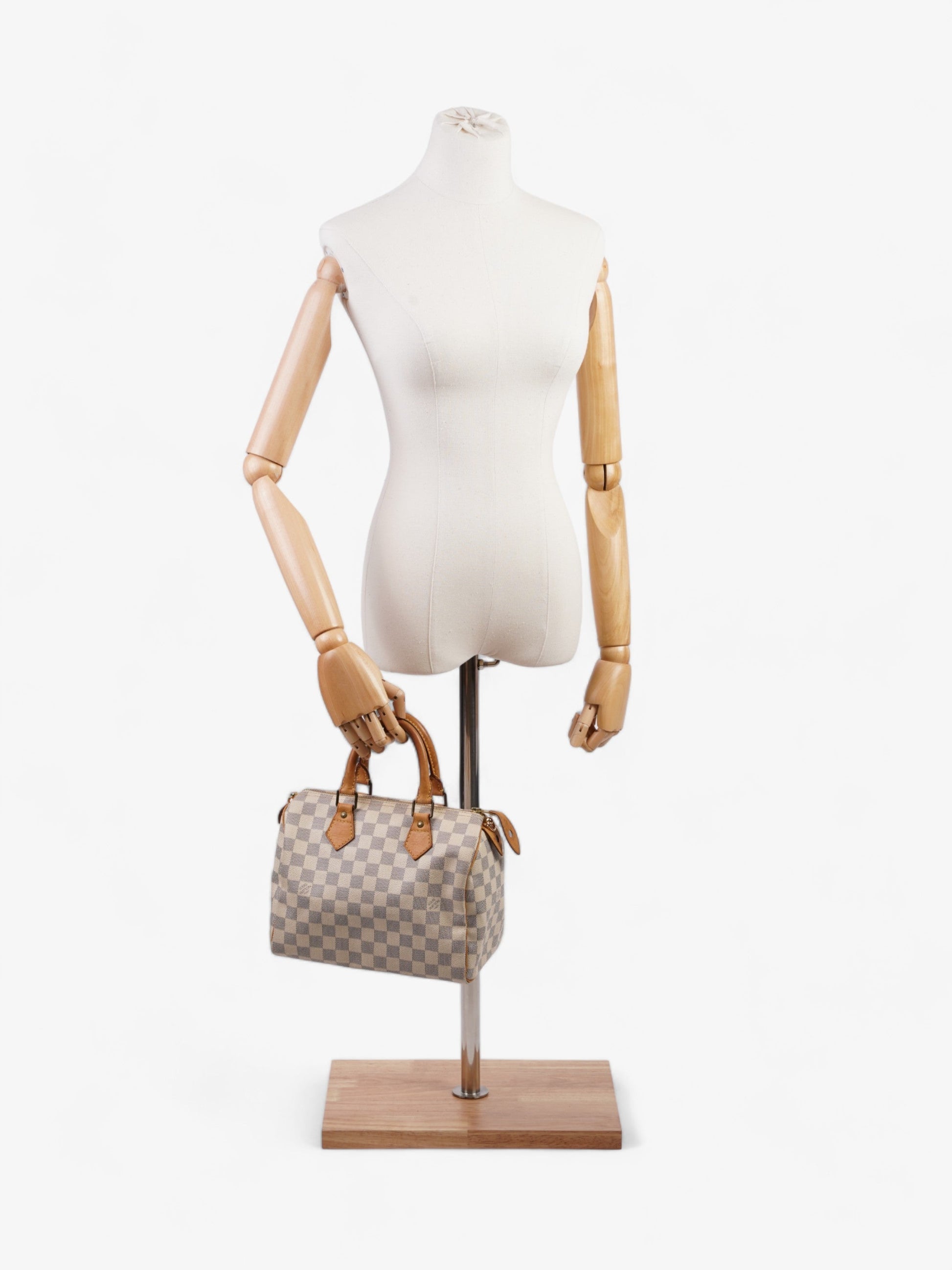 Louis Vuitton Speedy Azur Coated 25 Canvas Coated Canvas Damier Apparel Canvas 25