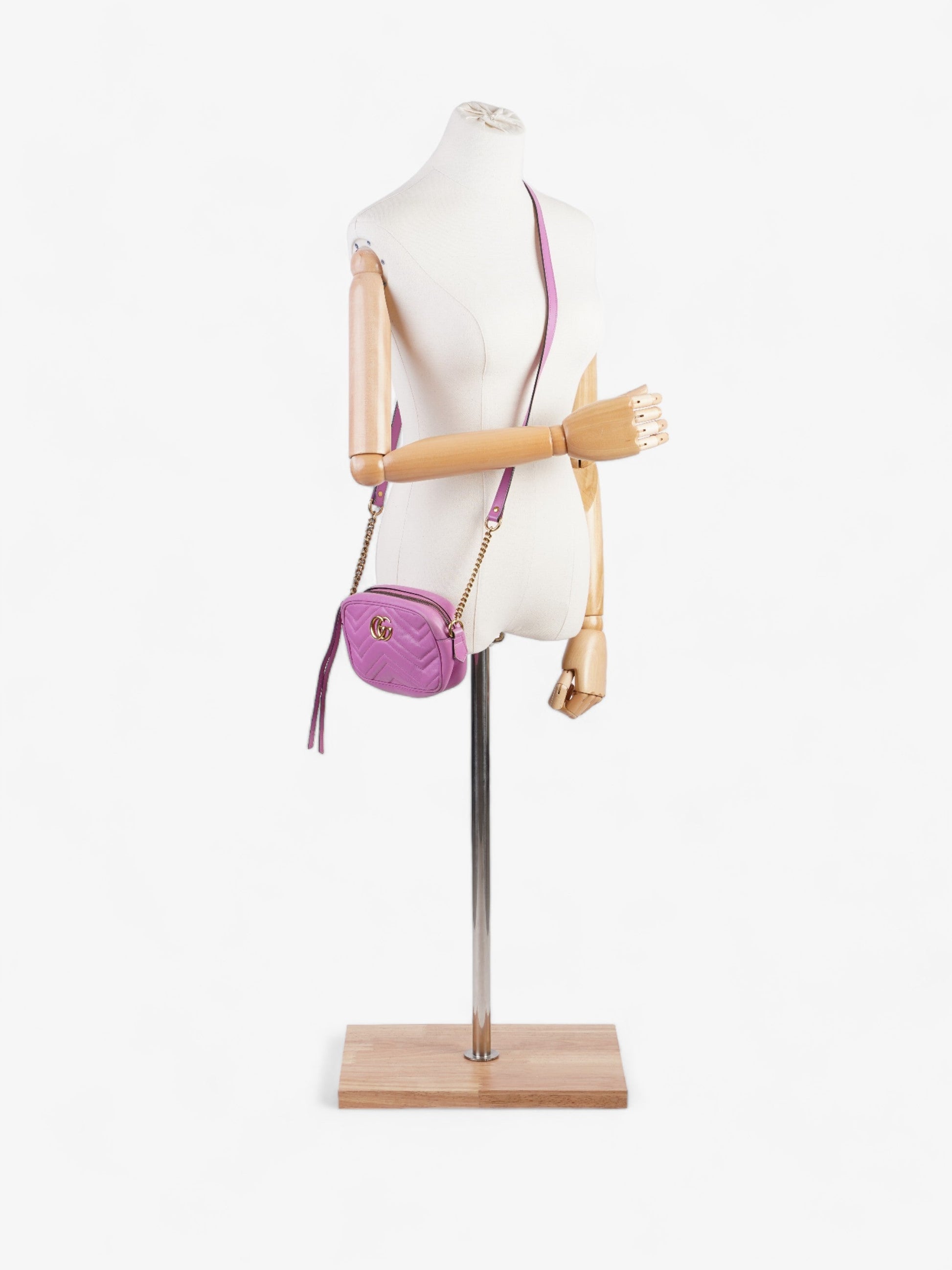Gucci Marmont Zip Mini Crossbody Bag Leather Matelasse