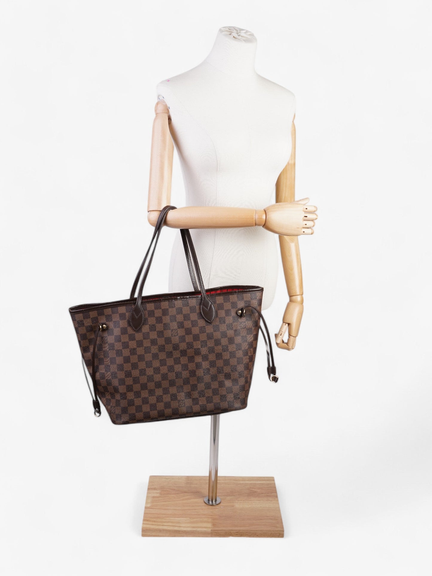 Louis Vuitton Neverfull Ebene Coated MM Damier Canvas Coated Canvas Apparel