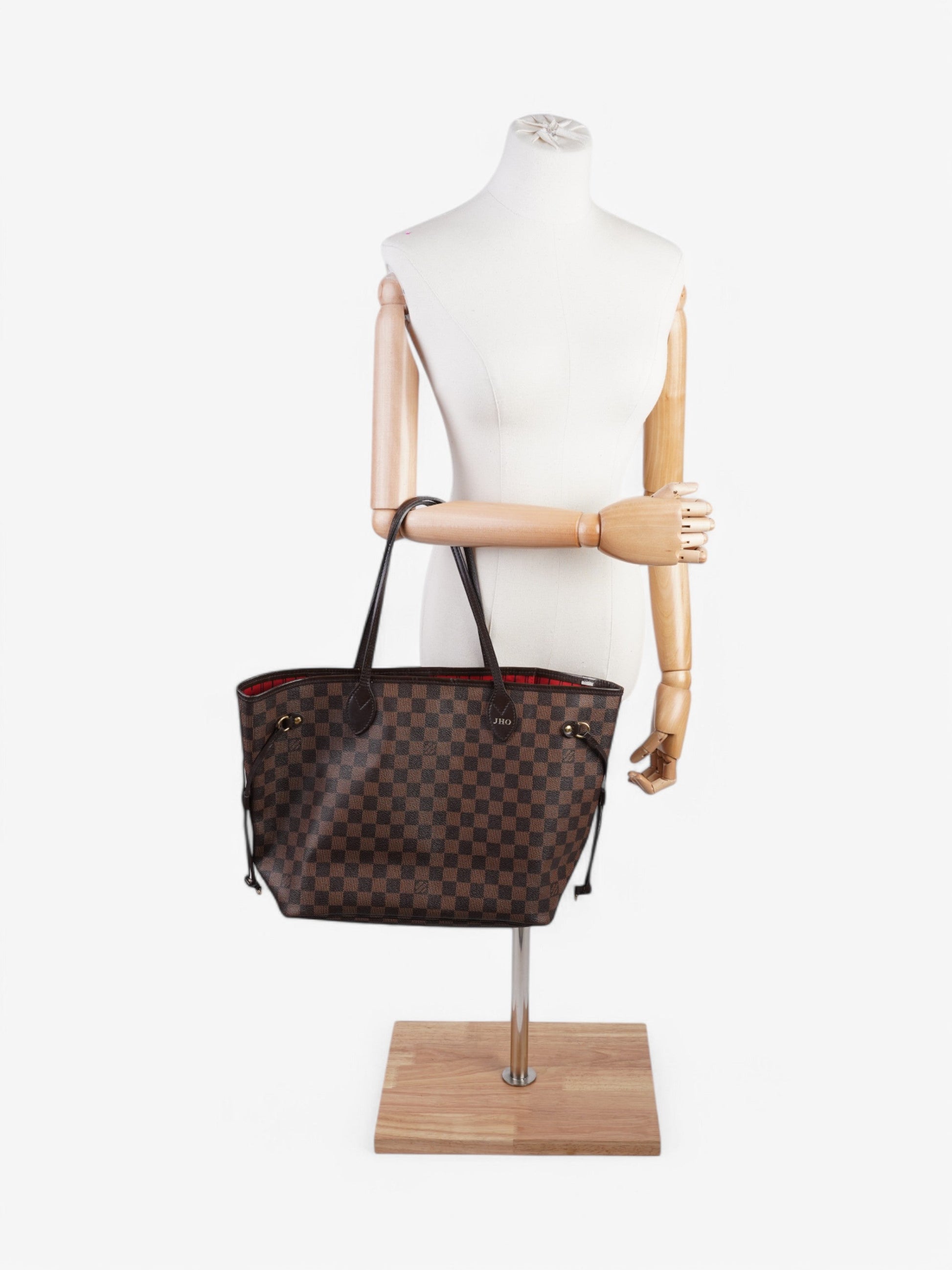 Louis Vuitton Neverfull Ebene Coated MM Damier Canvas Coated Canvas Apparel Mm 53