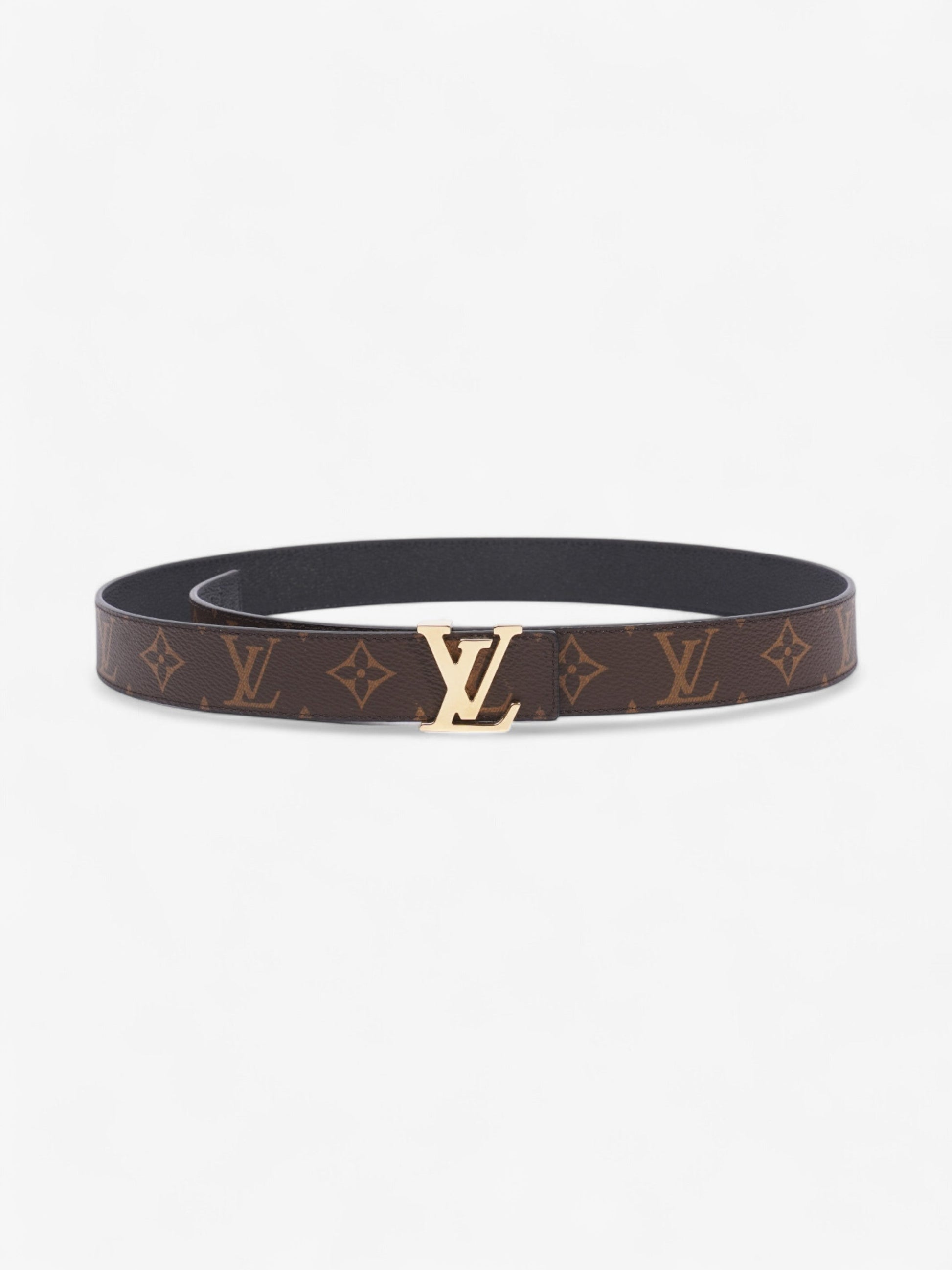 Louis Vuitton 30mm Reversible Belt Coated 85cm Monogram Canvas Coated Canvas Black Apparel