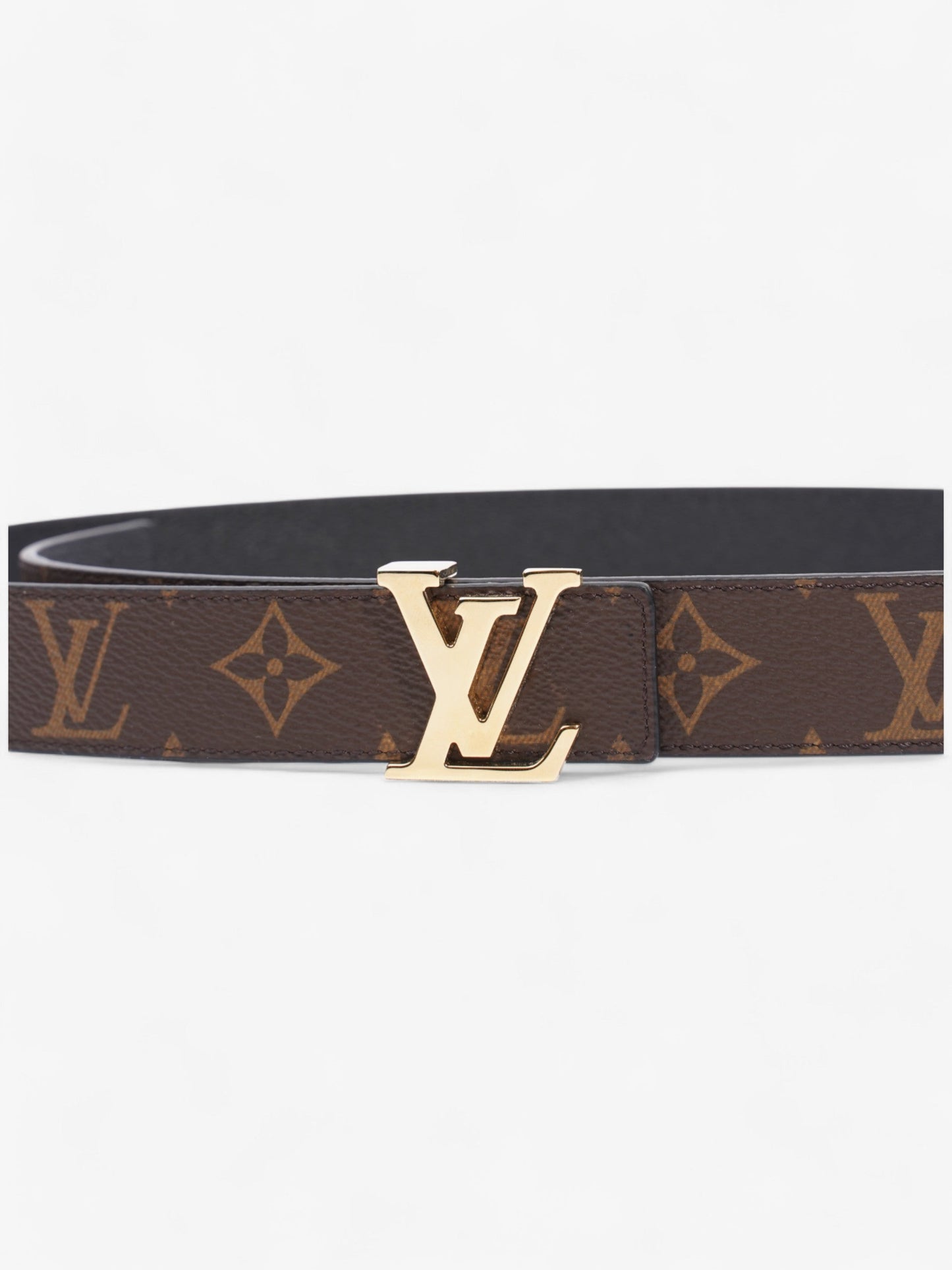 Louis Vuitton 30mm Reversible Belt Coated 85cm Monogram Canvas Coated Canvas Black Apparel