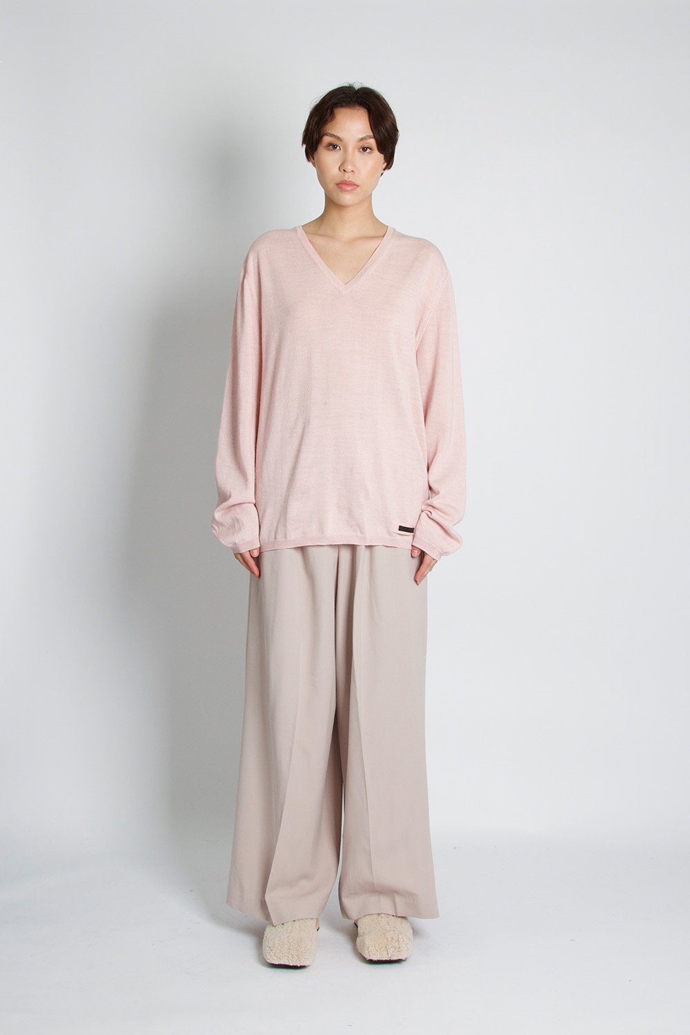 Prada Handbag Wool Cashmere Sweater Pink