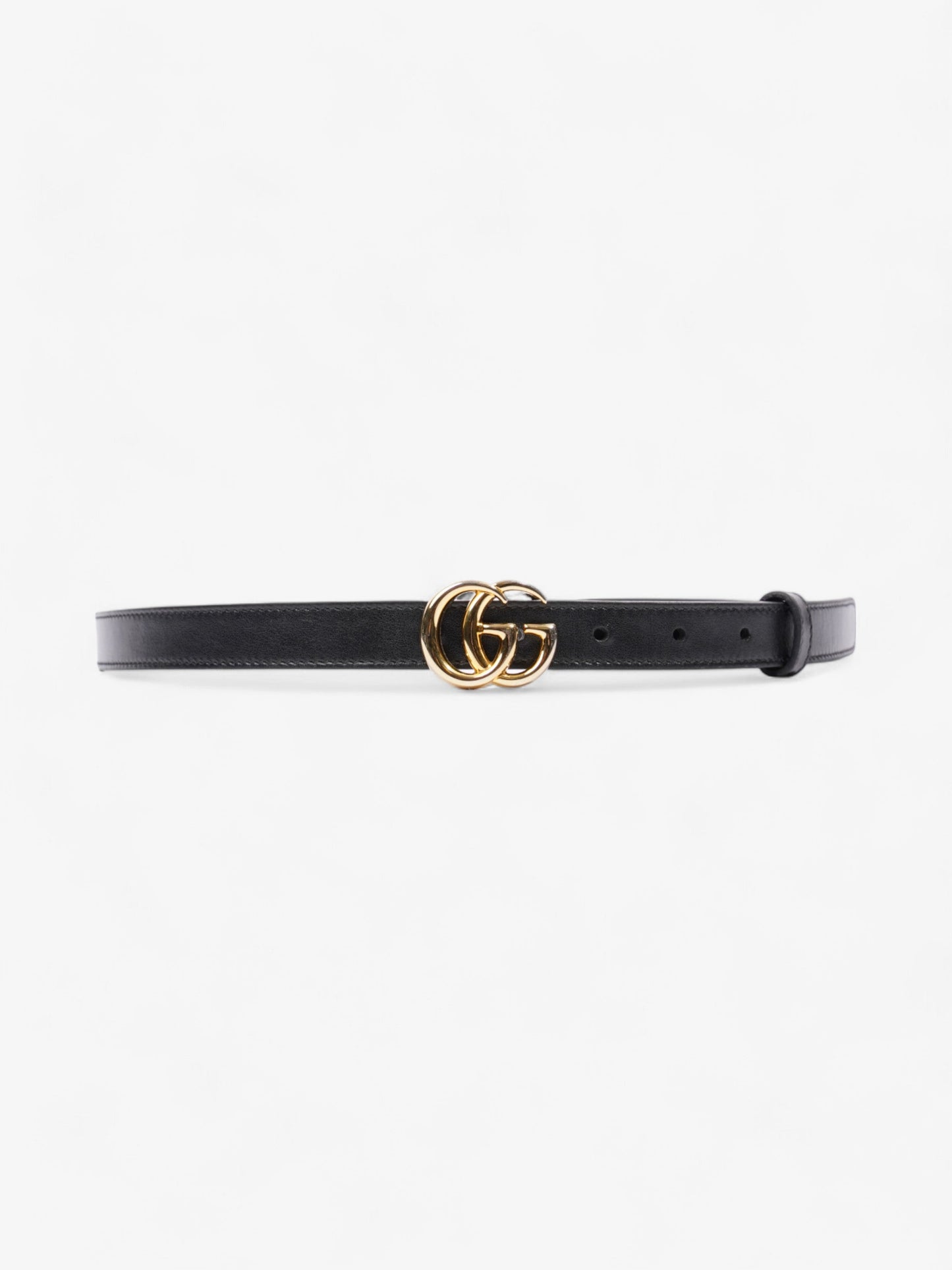 Gucci Marmont Thin Belt Handbag Leather Black Accessory 90Cm 36