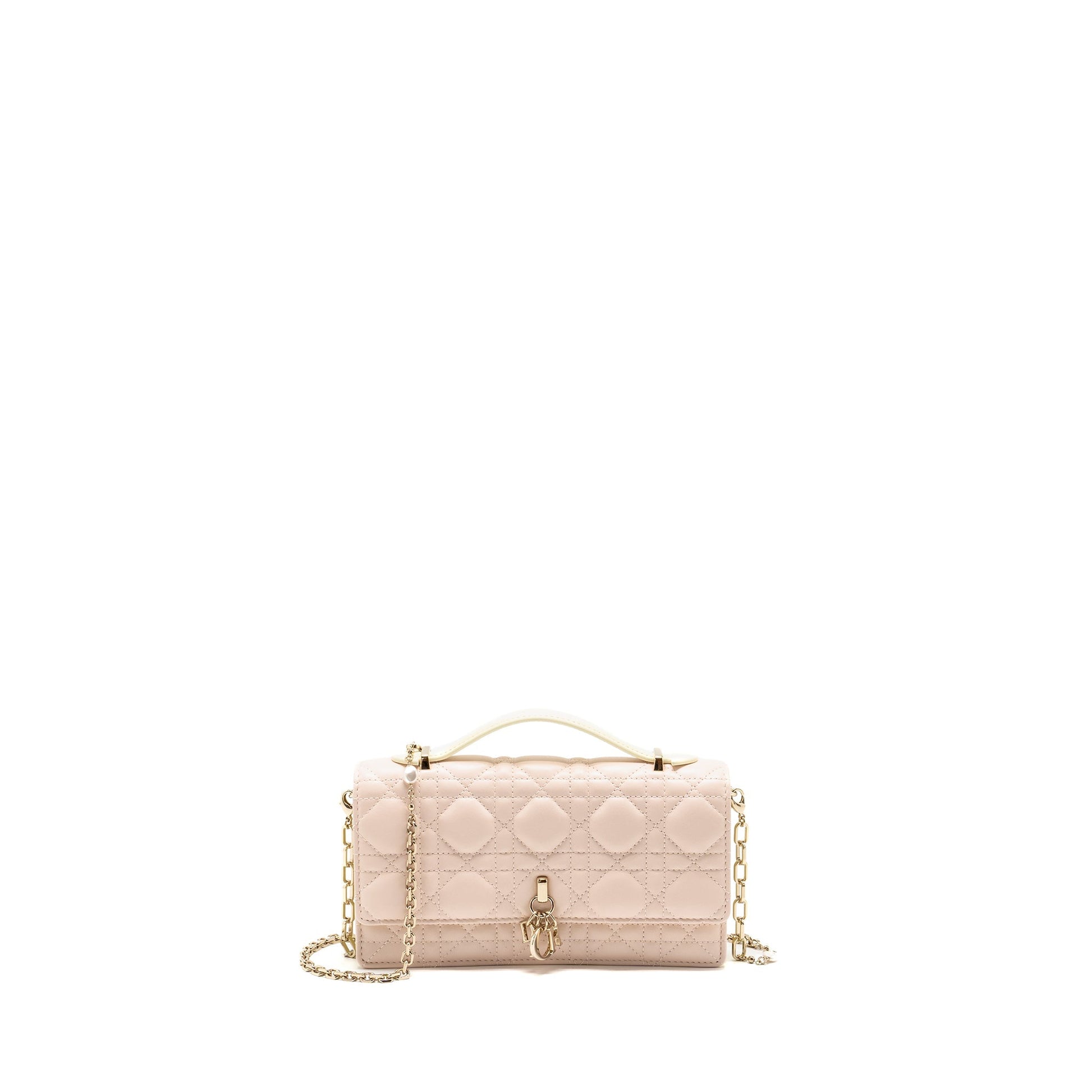 Dior My Purse Lambskin Light Light Yellow Handbag Pink Mini Travel Bag