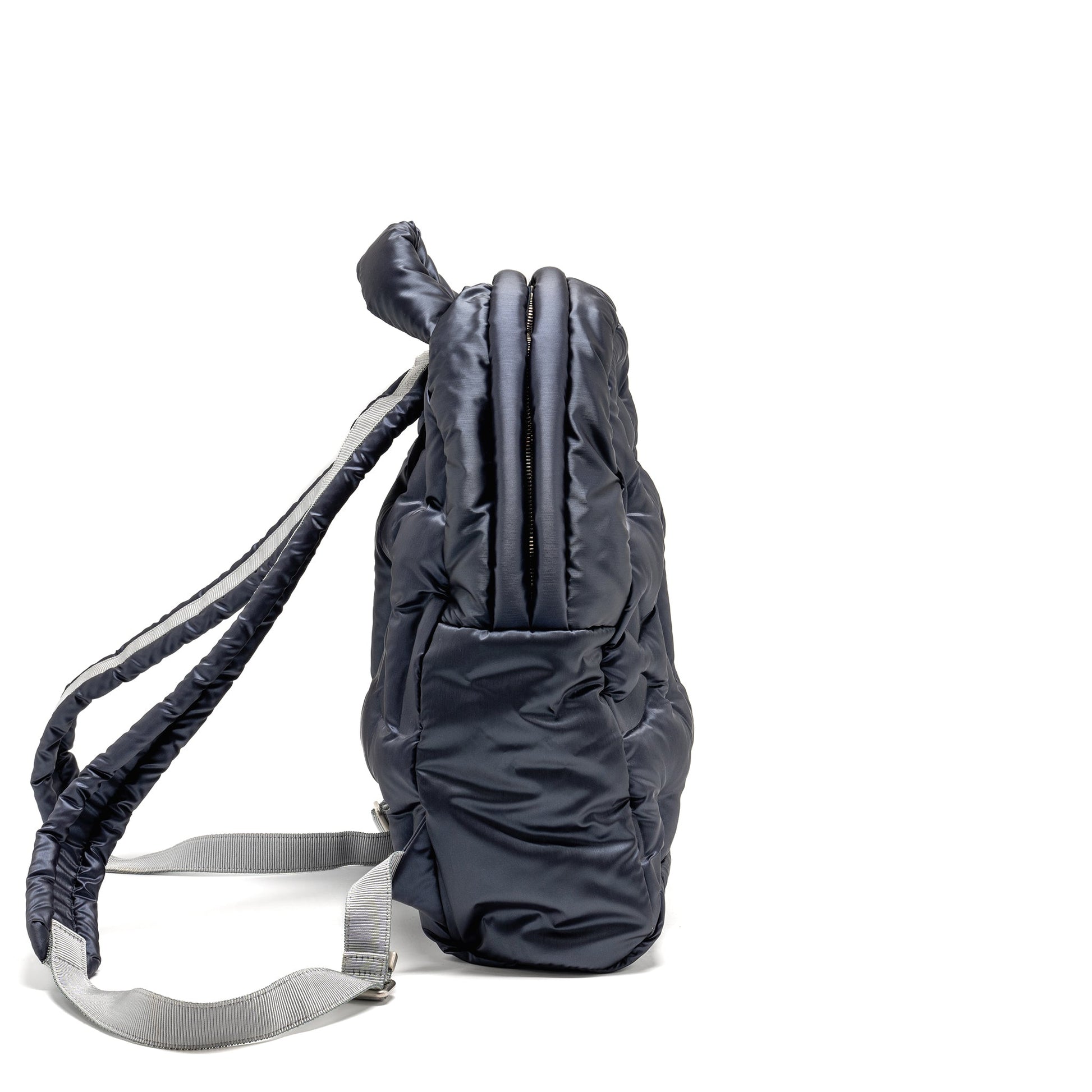 Chanel Doudone Padded Backpack Nylon Dark SHW Grey