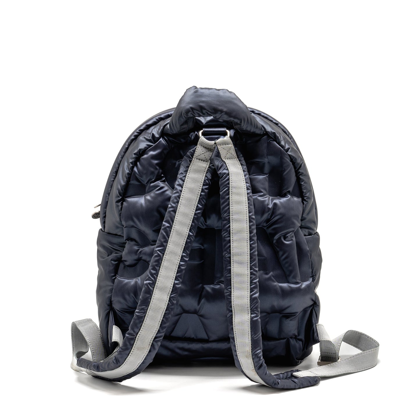 Chanel Doudone Padded Backpack Nylon Dark SHW Grey