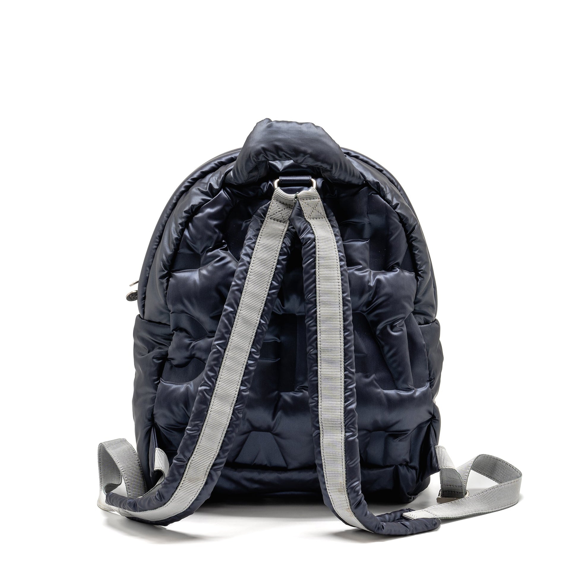 Chanel Doudone Padded Backpack Nylon Dark SHW Grey