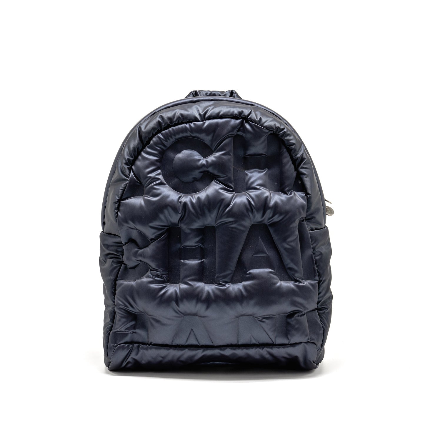 Chanel Doudone Padded Backpack Nylon Dark SHW Grey