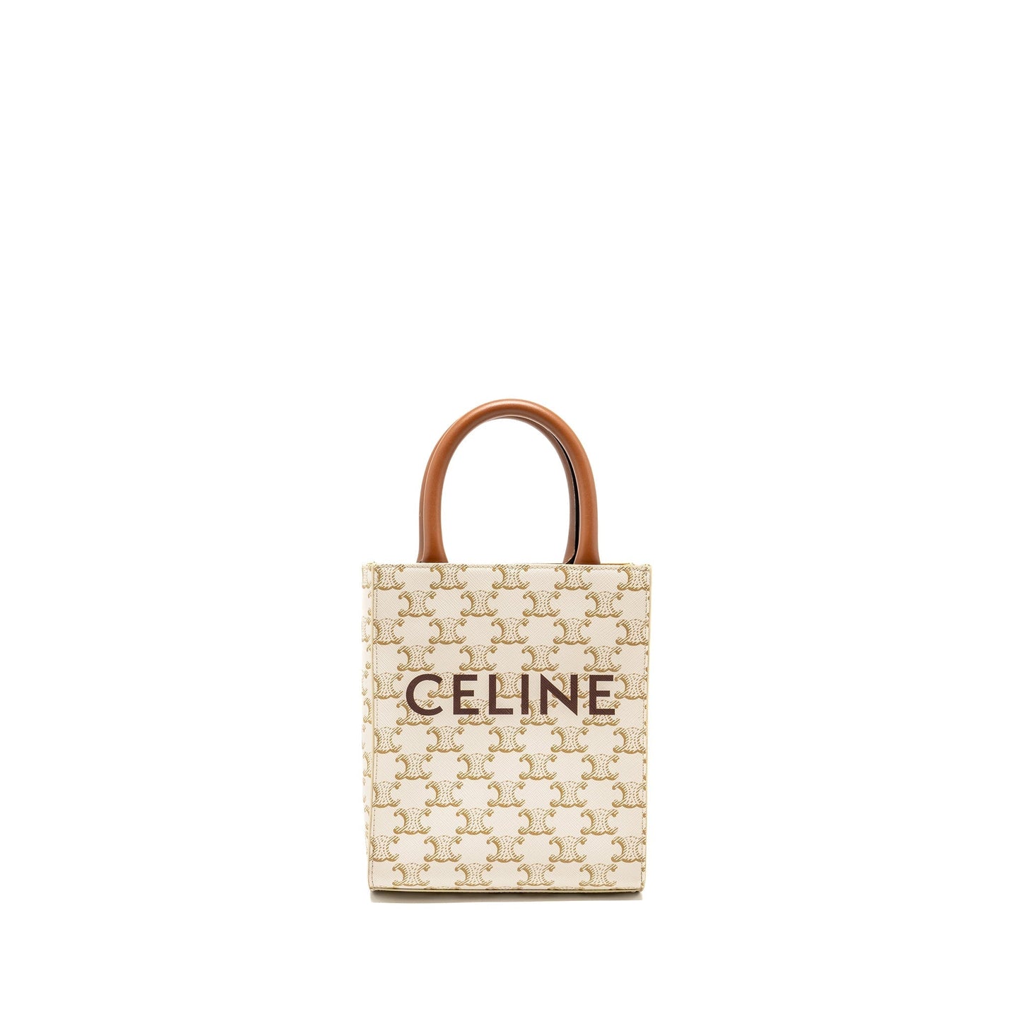 Luxury Vertical Cabas Triomphe Calfskin Ghw Handbag Canvas Mini Travel Bag
