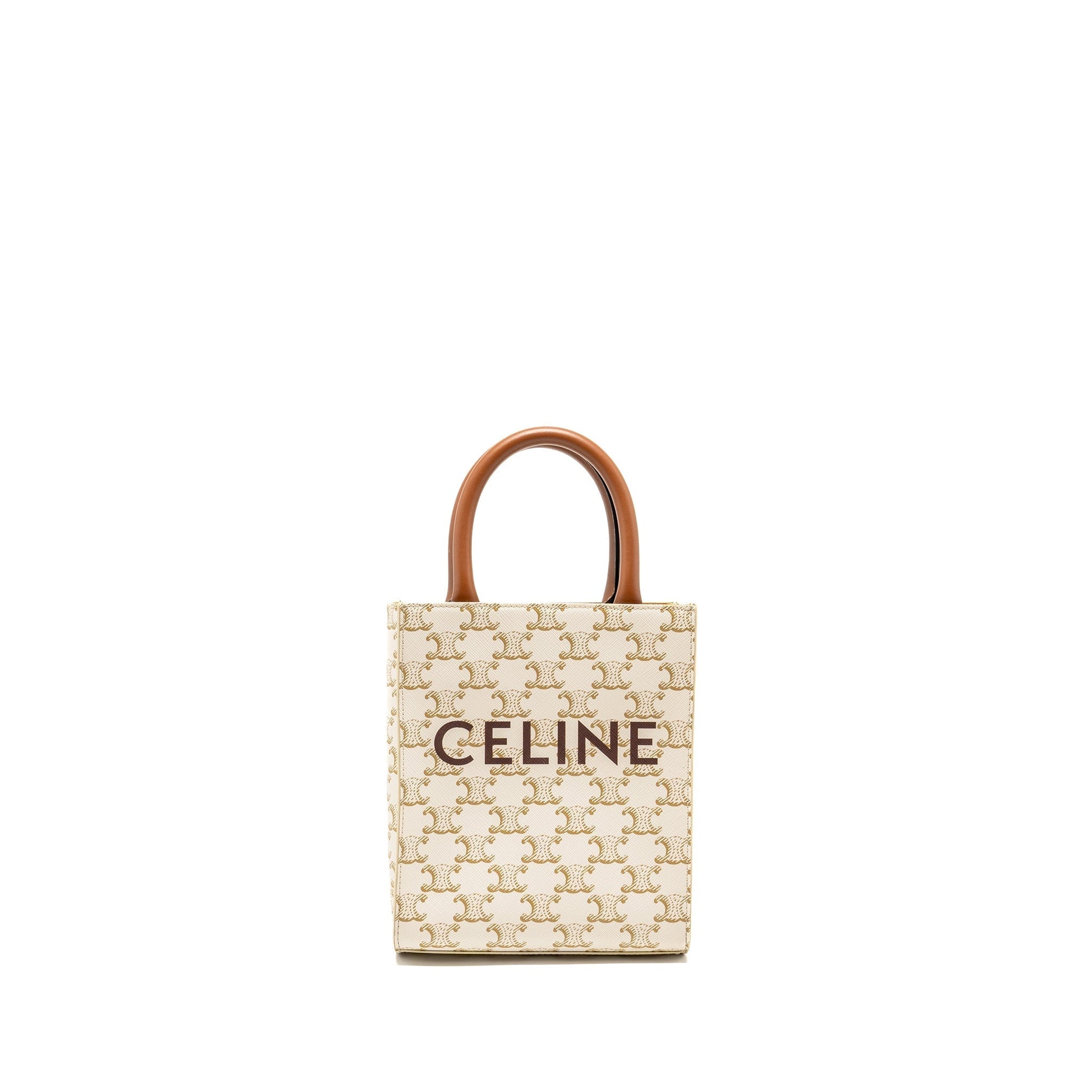 Luxury Vertical Cabas Triomphe Calfskin Ghw Handbag Canvas Mini Travel Bag
