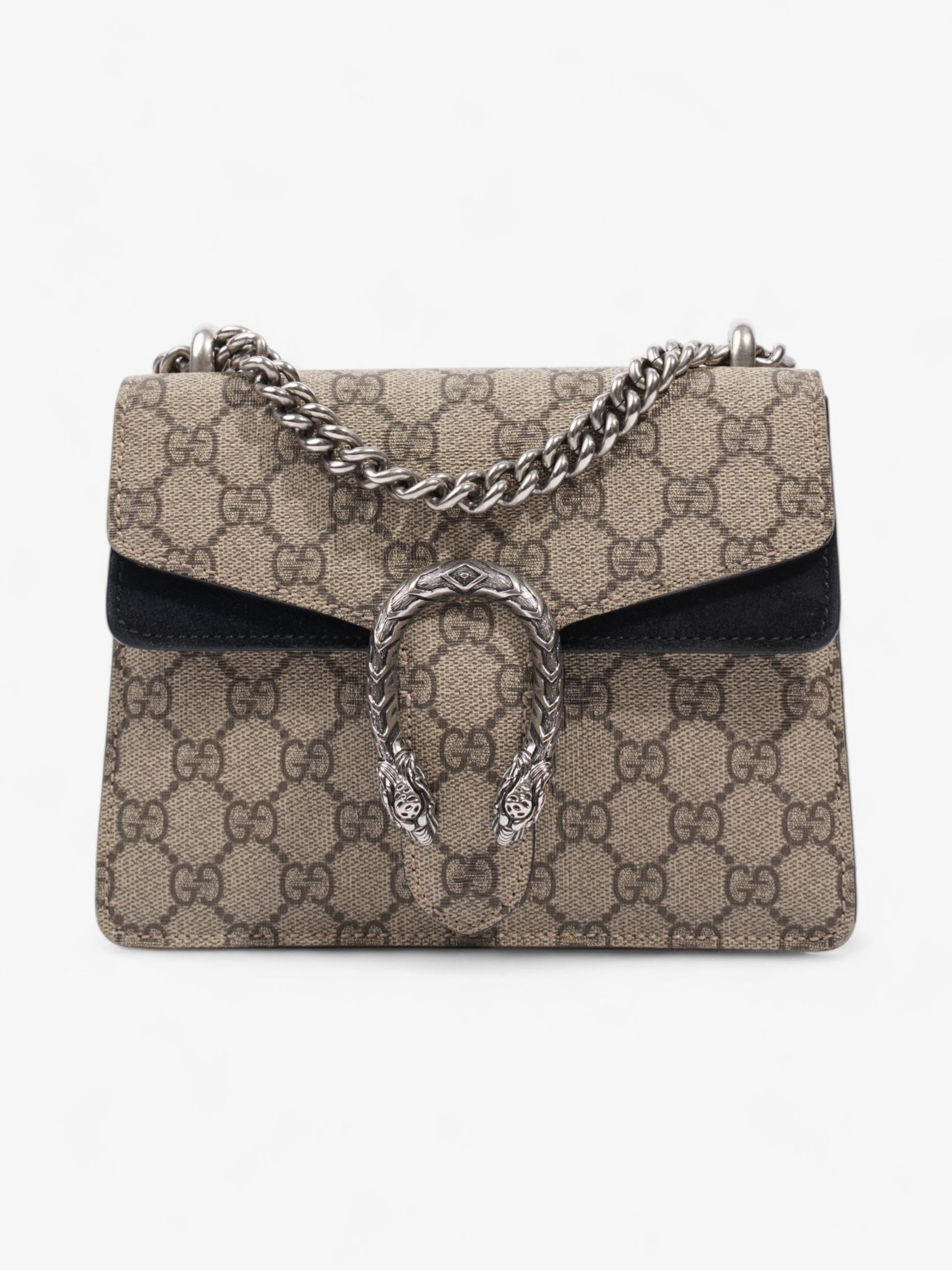 Gucci Dionysus Supreme Coated Shoulder Bag Canvas Black