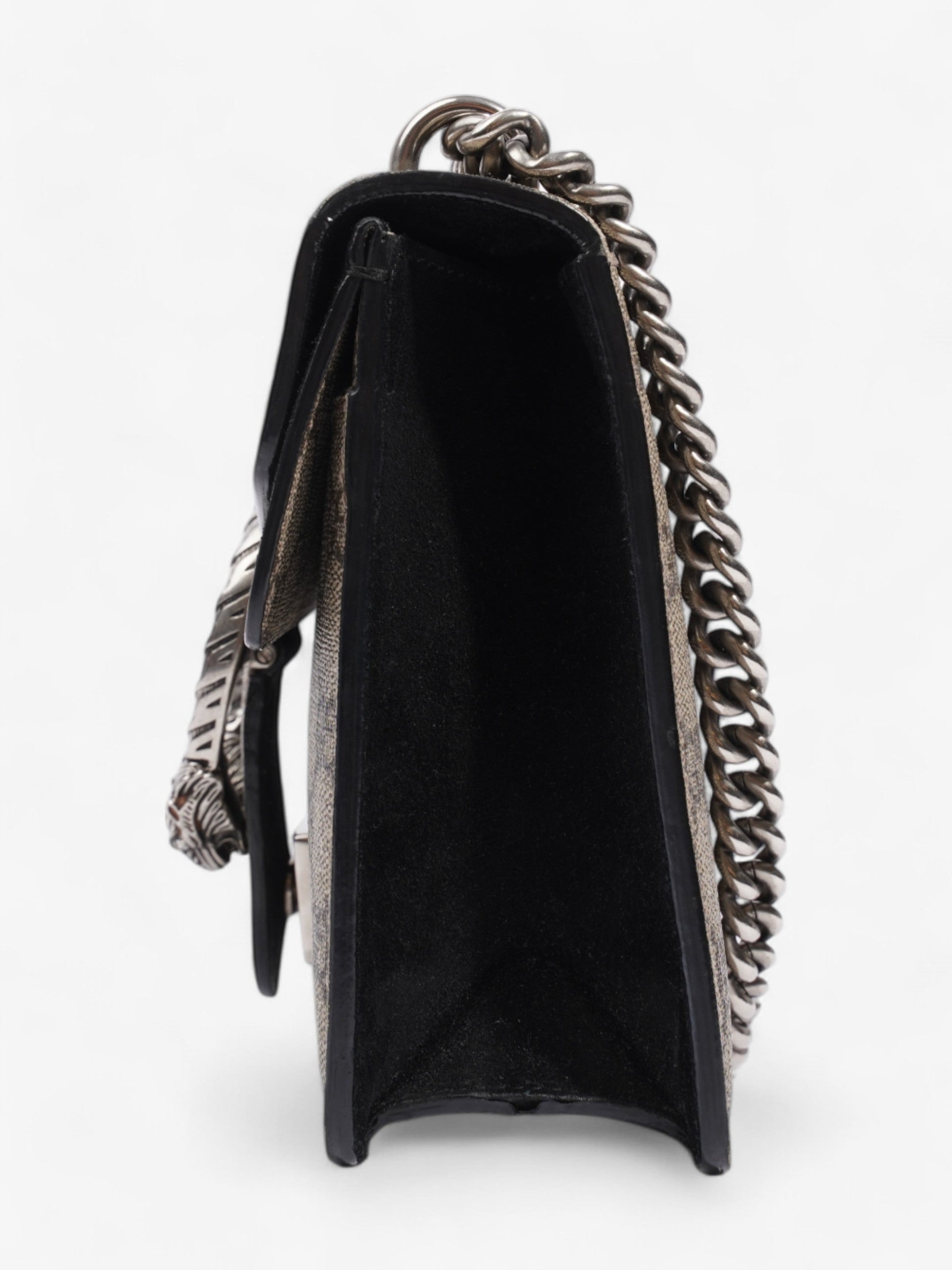 Gucci Dionysus Supreme Coated Shoulder Bag Canvas Black