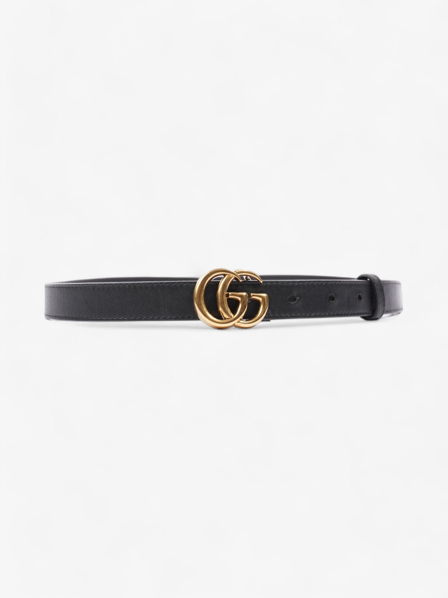 Gucci Marmont Thin Belt Handbag Leather Black Accessory 80Cm 32