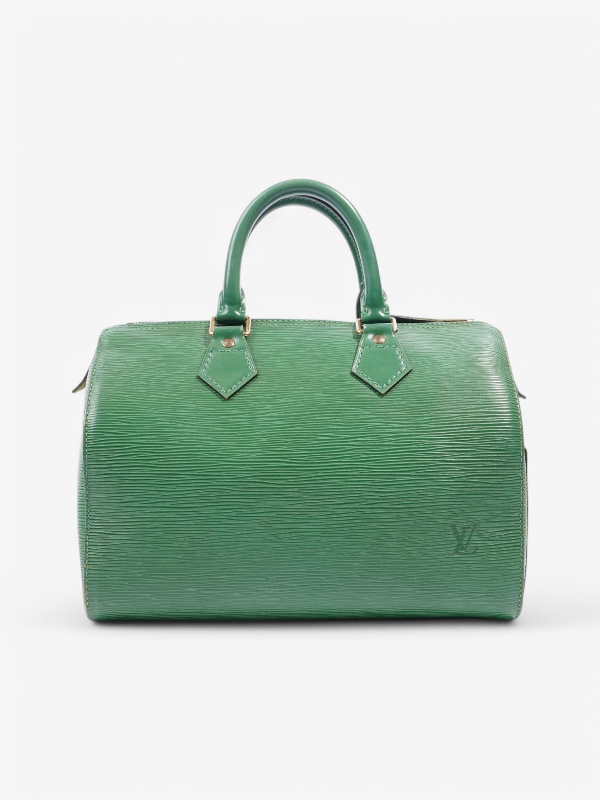 Louis Vuitton Speedy 30 Green Leather Epi Handbag