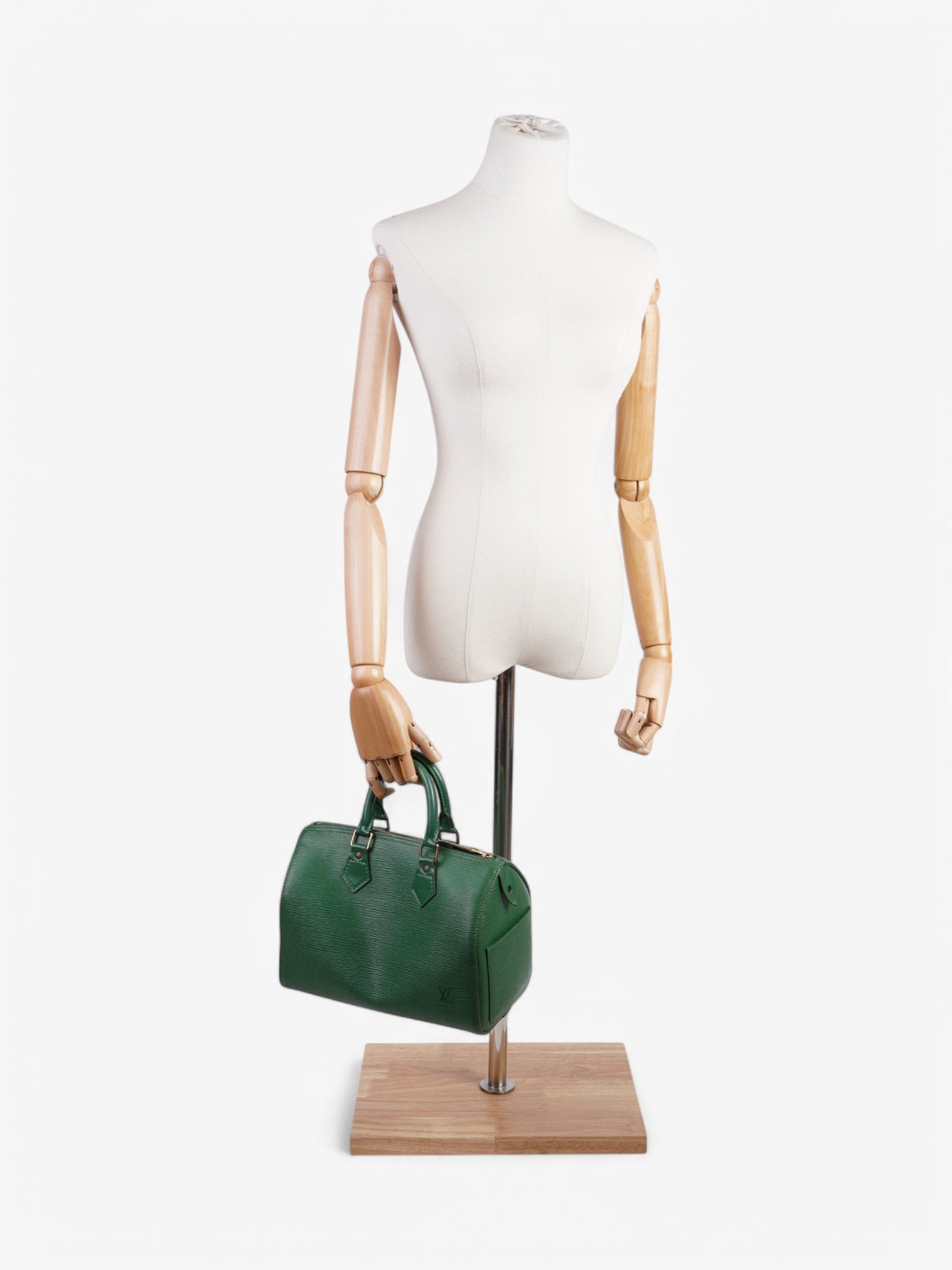 Louis Vuitton Speedy 30 Green Leather Epi Handbag