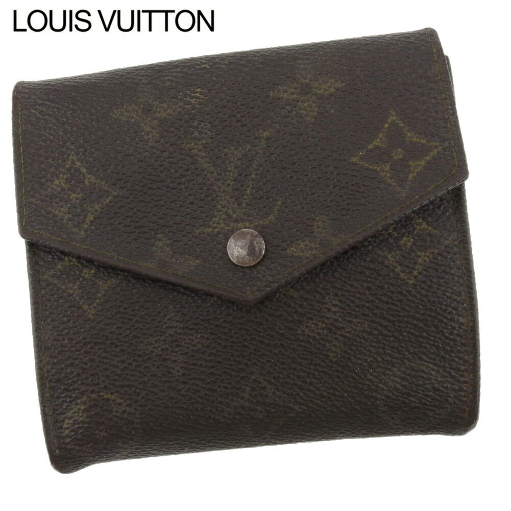 Louis Vuitton Bifold M61660 Portonebi old Brown Beige Wallet Case B1139