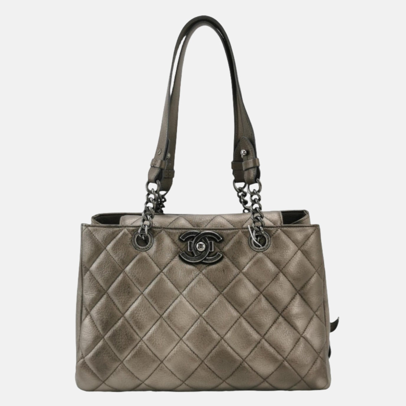 Chanel Portobello ChainTote Bronze Silver Tote Bag