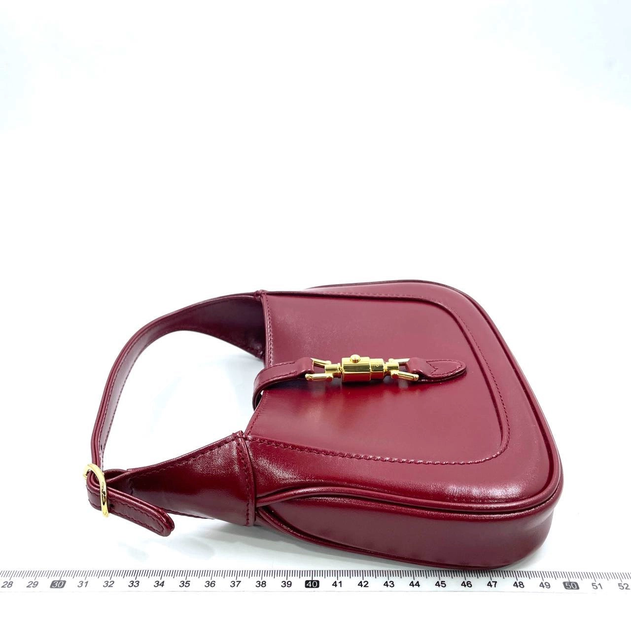 Gucci Jackie Burgundy Bag No Strap Leather Red Travel Bag