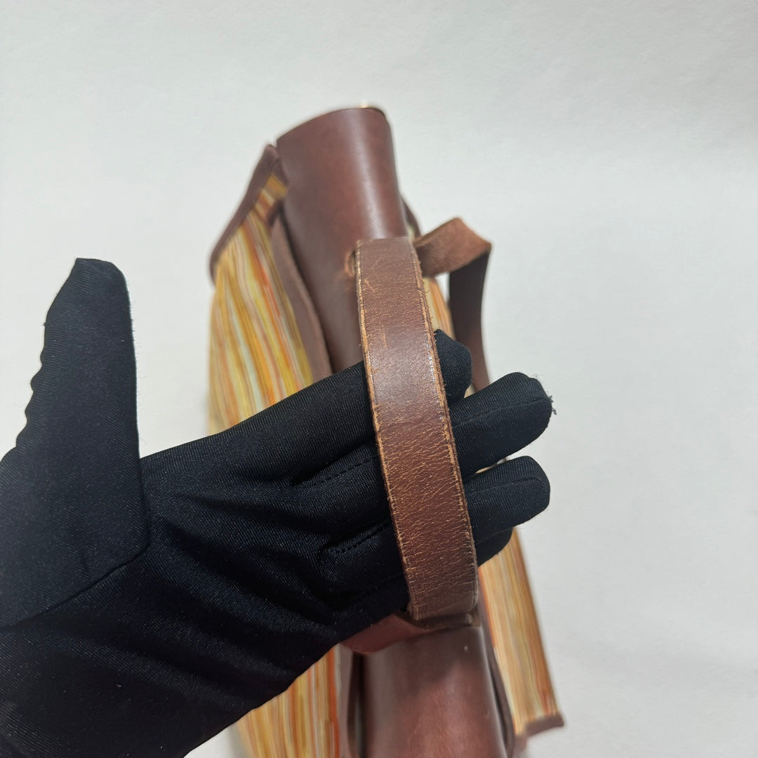 Hermes Herbag Vibrato Tone Hardware Leather Brown Travel Bag