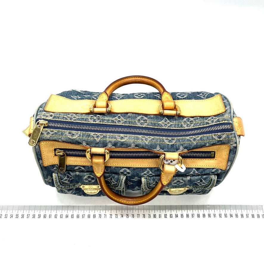 Louis Vuitton Denim Neo Speedy Boston Travel Bag Boston Bag