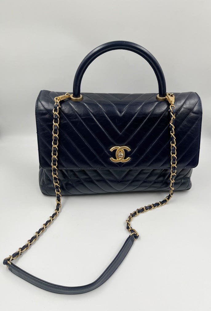 Chanel Chevron Quilted Coco Bag