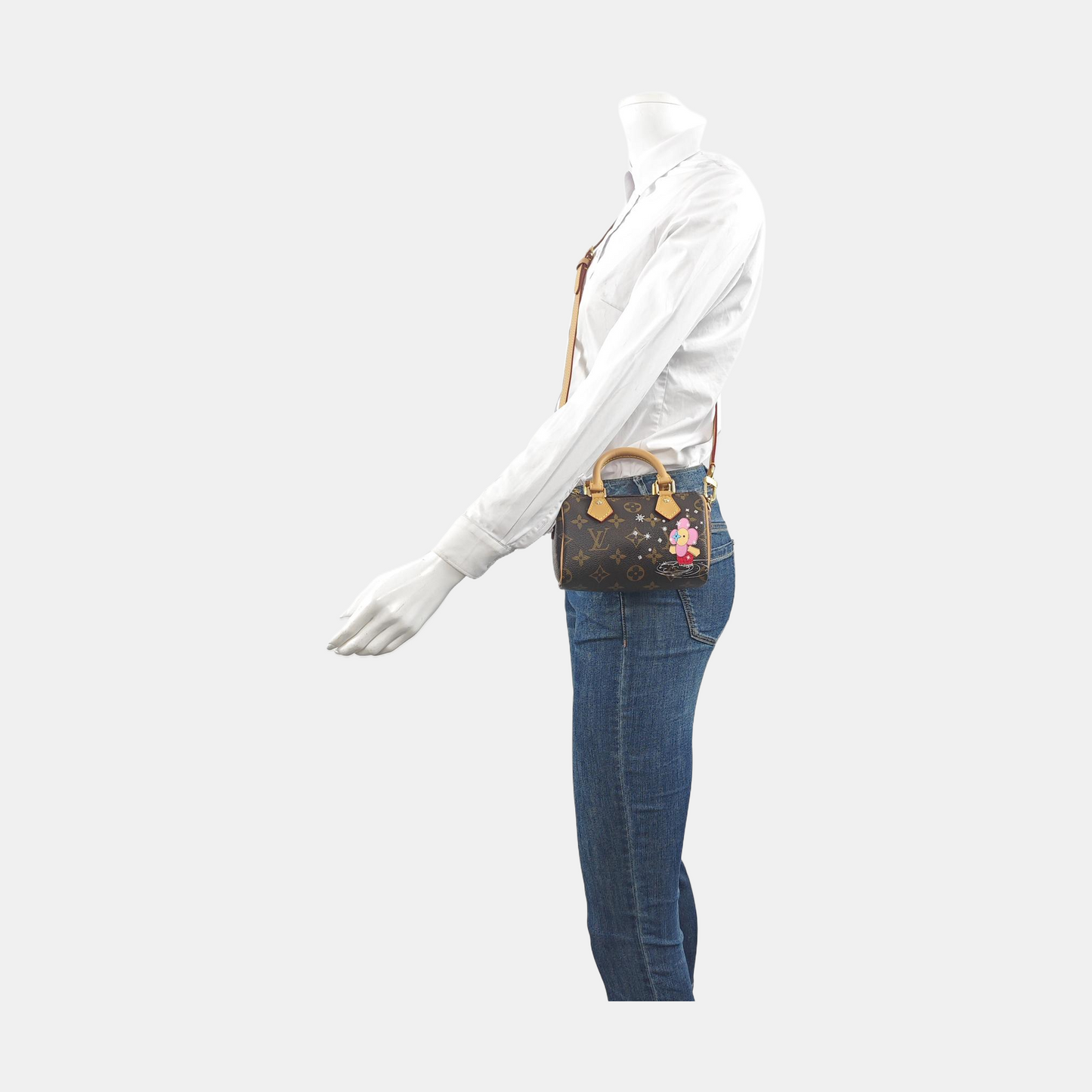 Louis Vuitton x Takashi Murakami Speedy Nano Flower Monogram Handbag