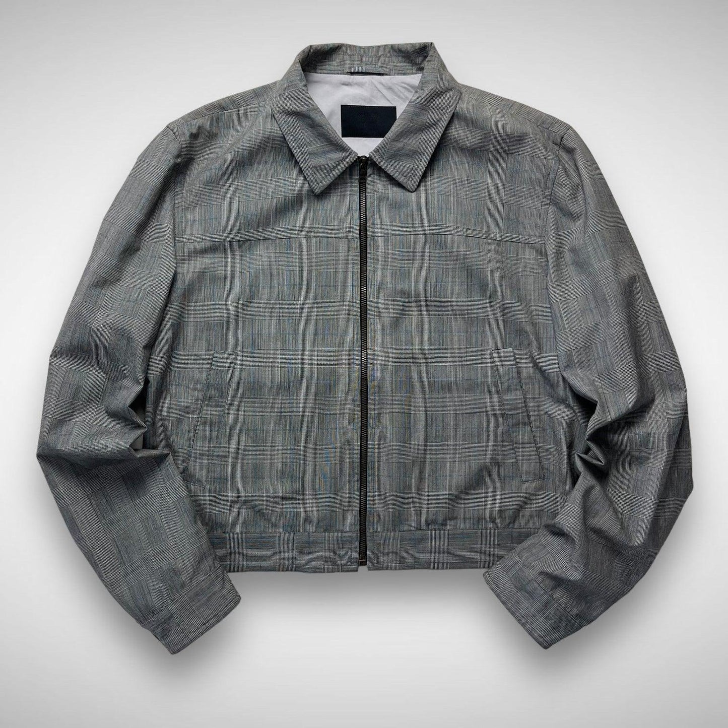 Prada Handbag ‘Prince de Galles’ Plaid Wool Blouson Jacket