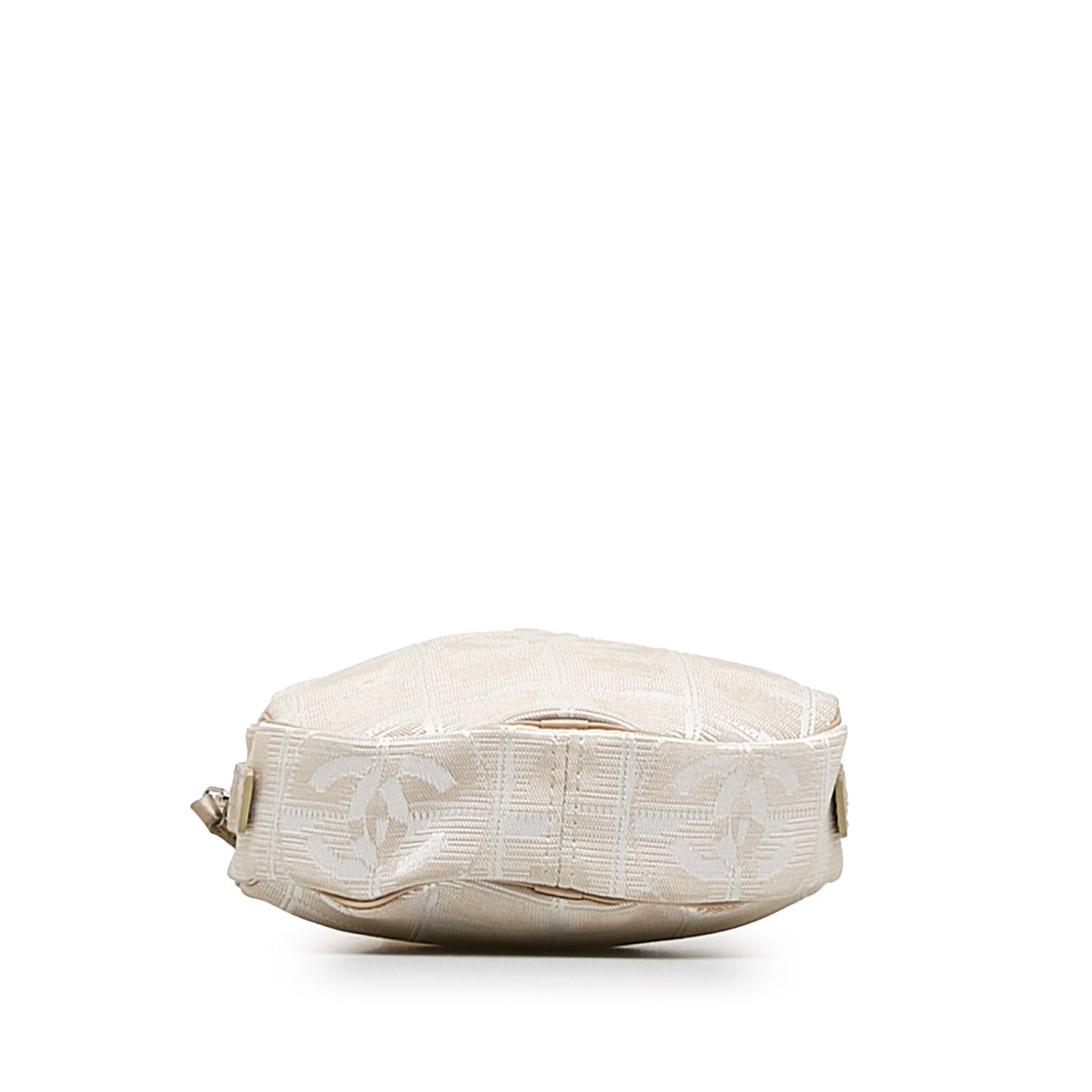 Beige Chanel New Travel Line Nylon Pouch