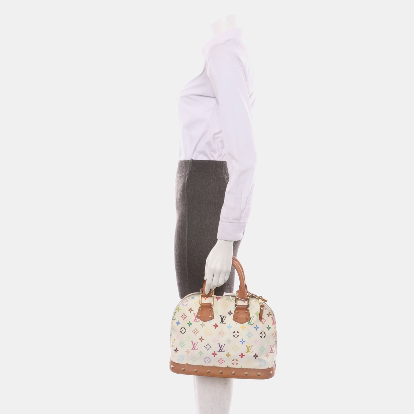 Louis Vuitton x Takashi Murakami Alma White Multicolor Handbag
