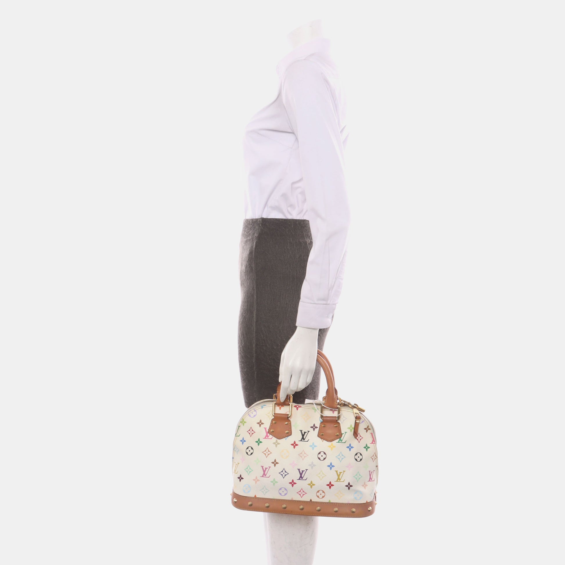 Louis Vuitton x Takashi Murakami Alma White Multicolor Handbag