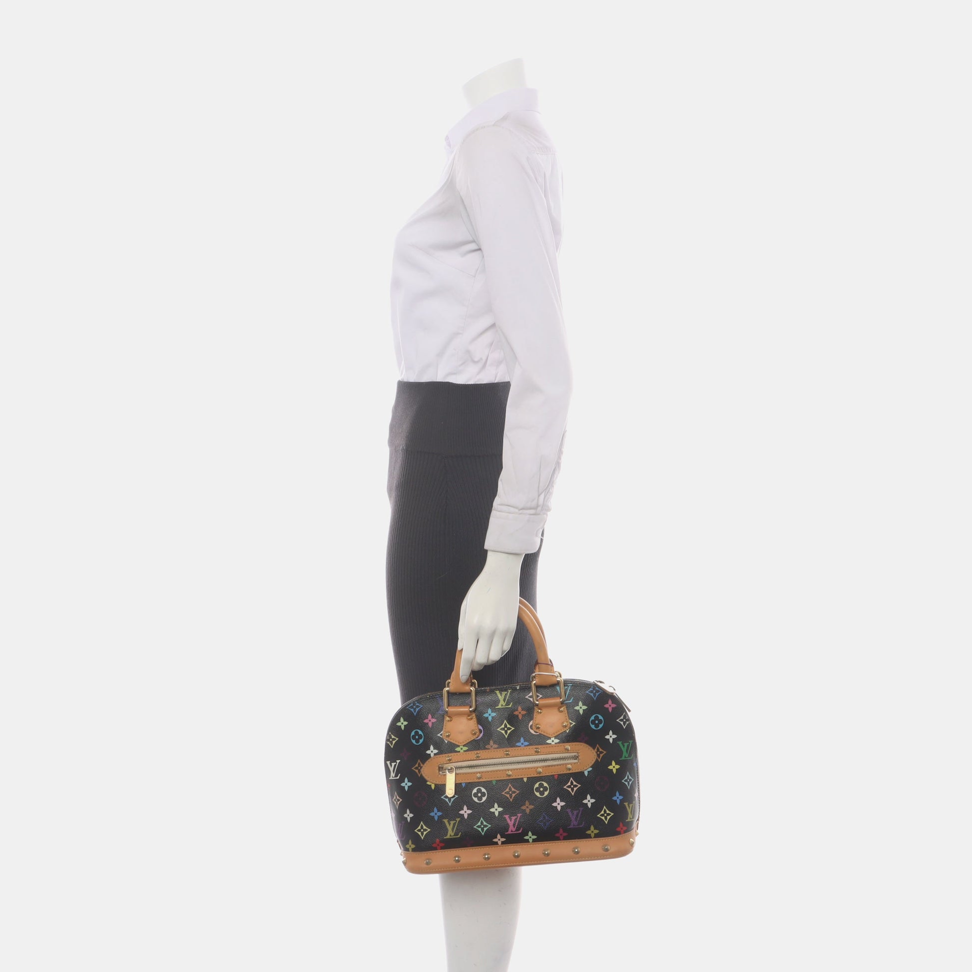 Louis Vuitton x Takashi Murakami Alma Multicolor Black Handbag Multicolor 1