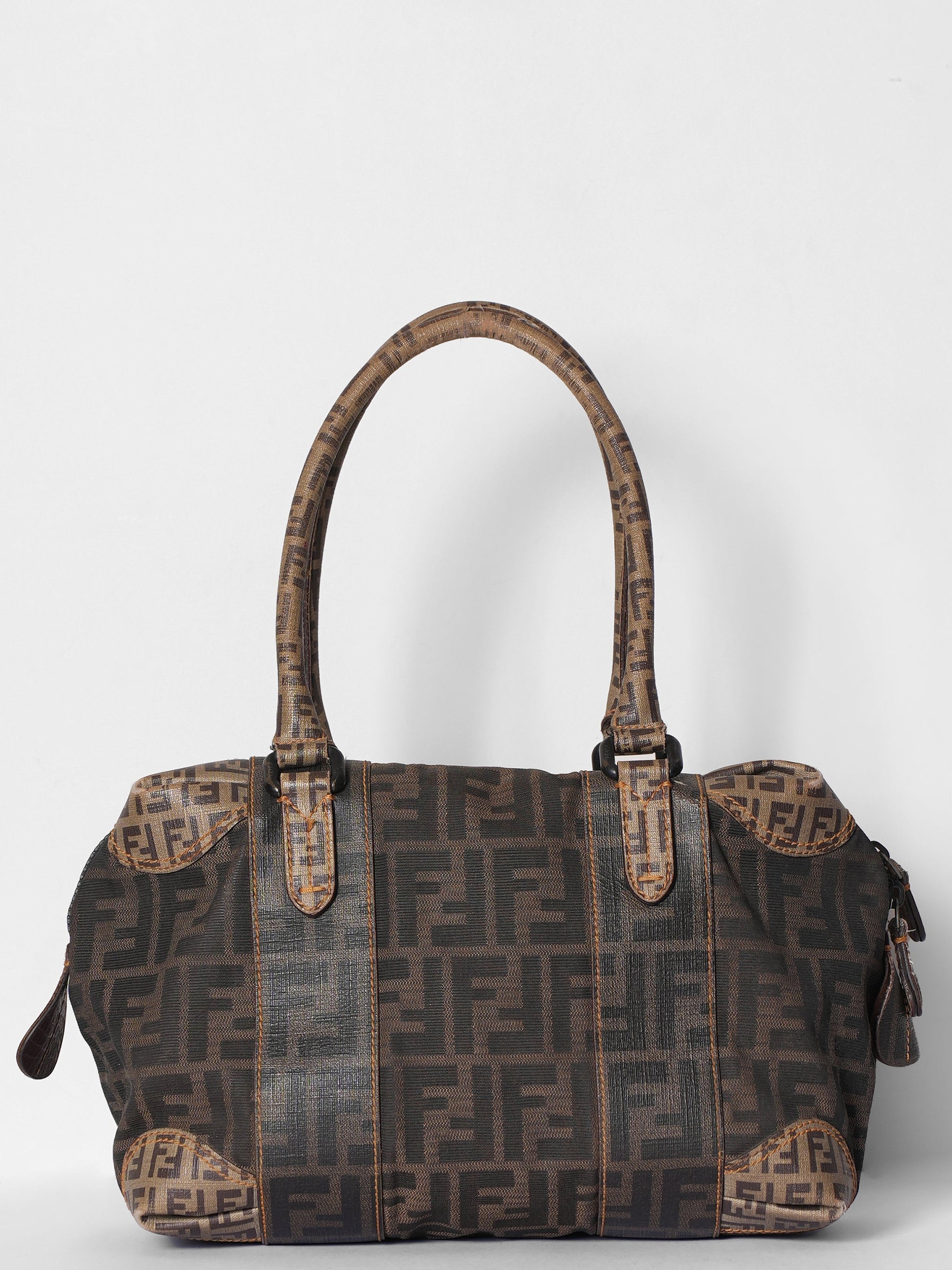 Fendi Hobo Bag Multi Zucca Boston Bag Top Handle
