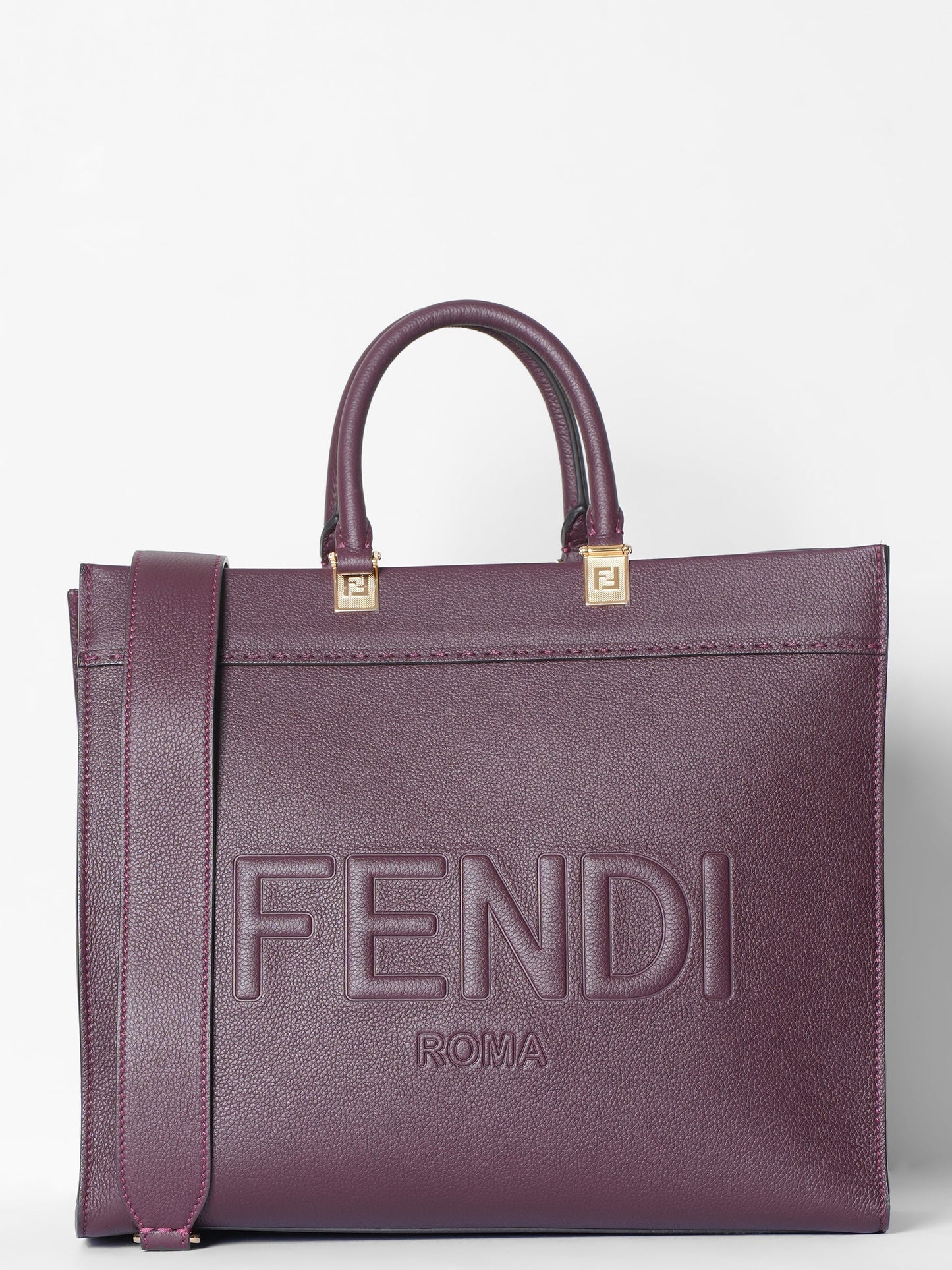 Fendi Sling Bag Sunshine Maroon Bag Medium Top Handle