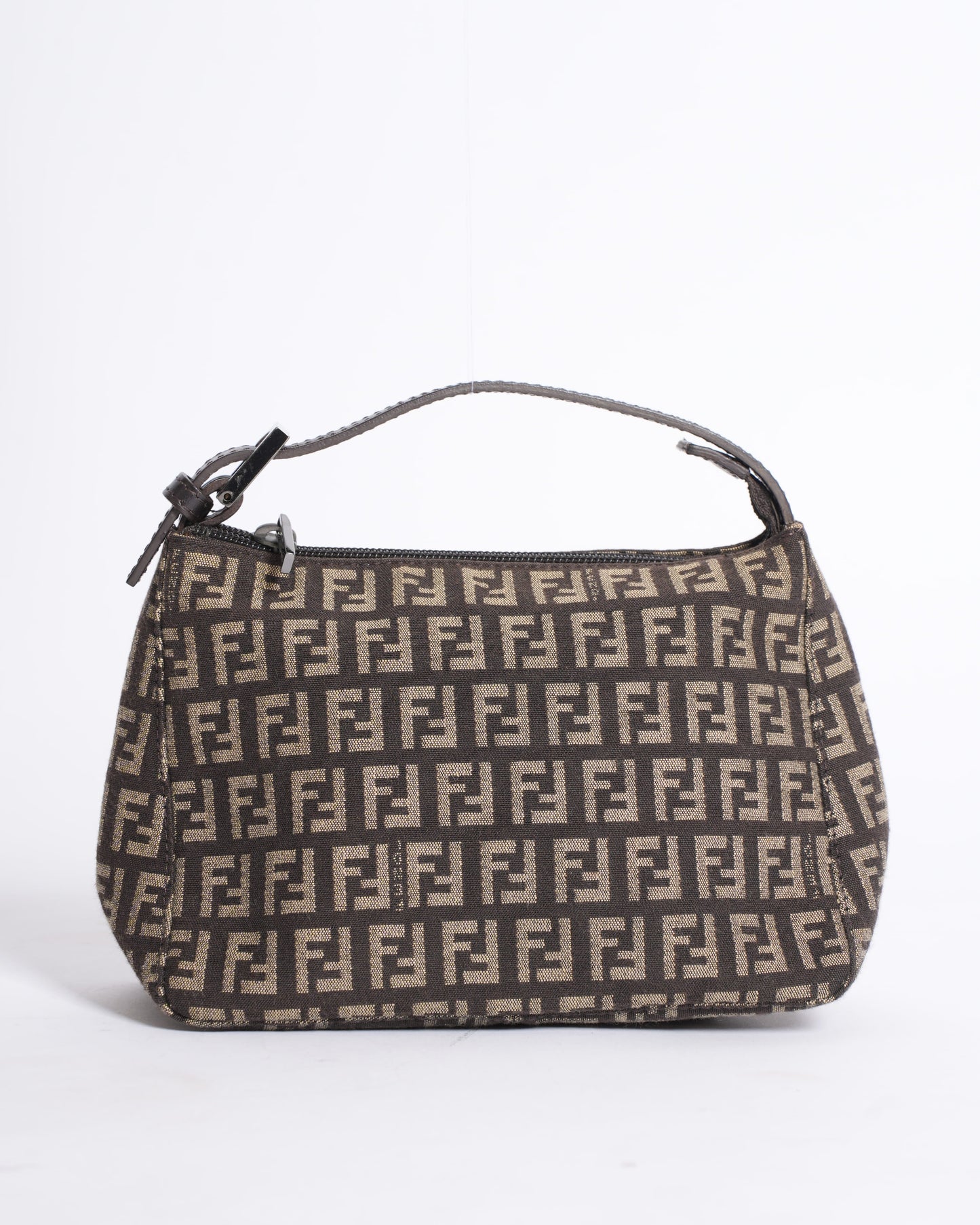 Fendi Handbag Fabric Baguette Shoulder Bag Black