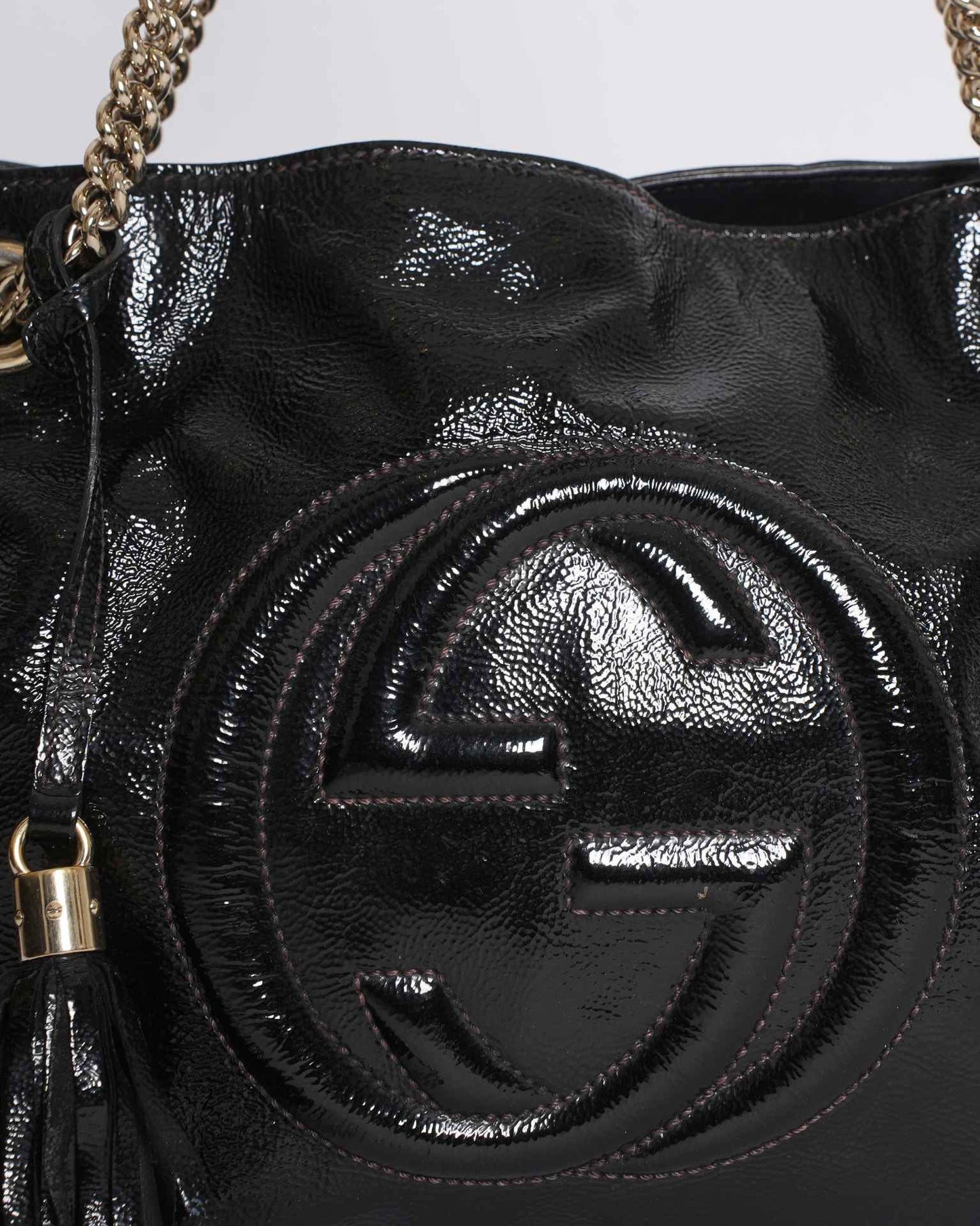 Gucci Soho Leather Shoulder Bag In Black