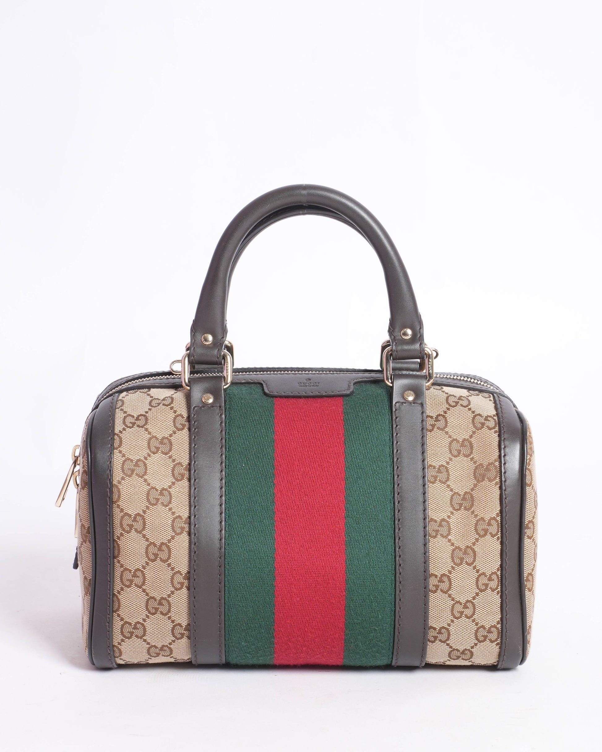 Gucci GG canvas Web Small Boston bag