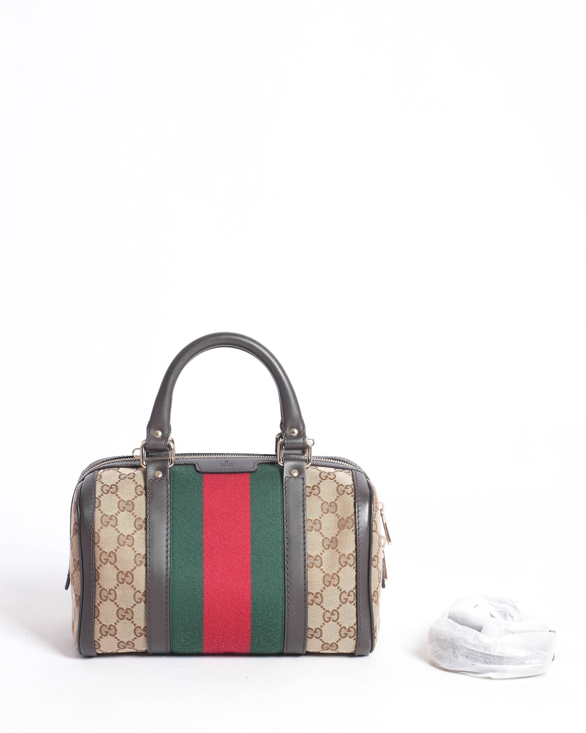 Gucci GG canvas Web Small Boston bag