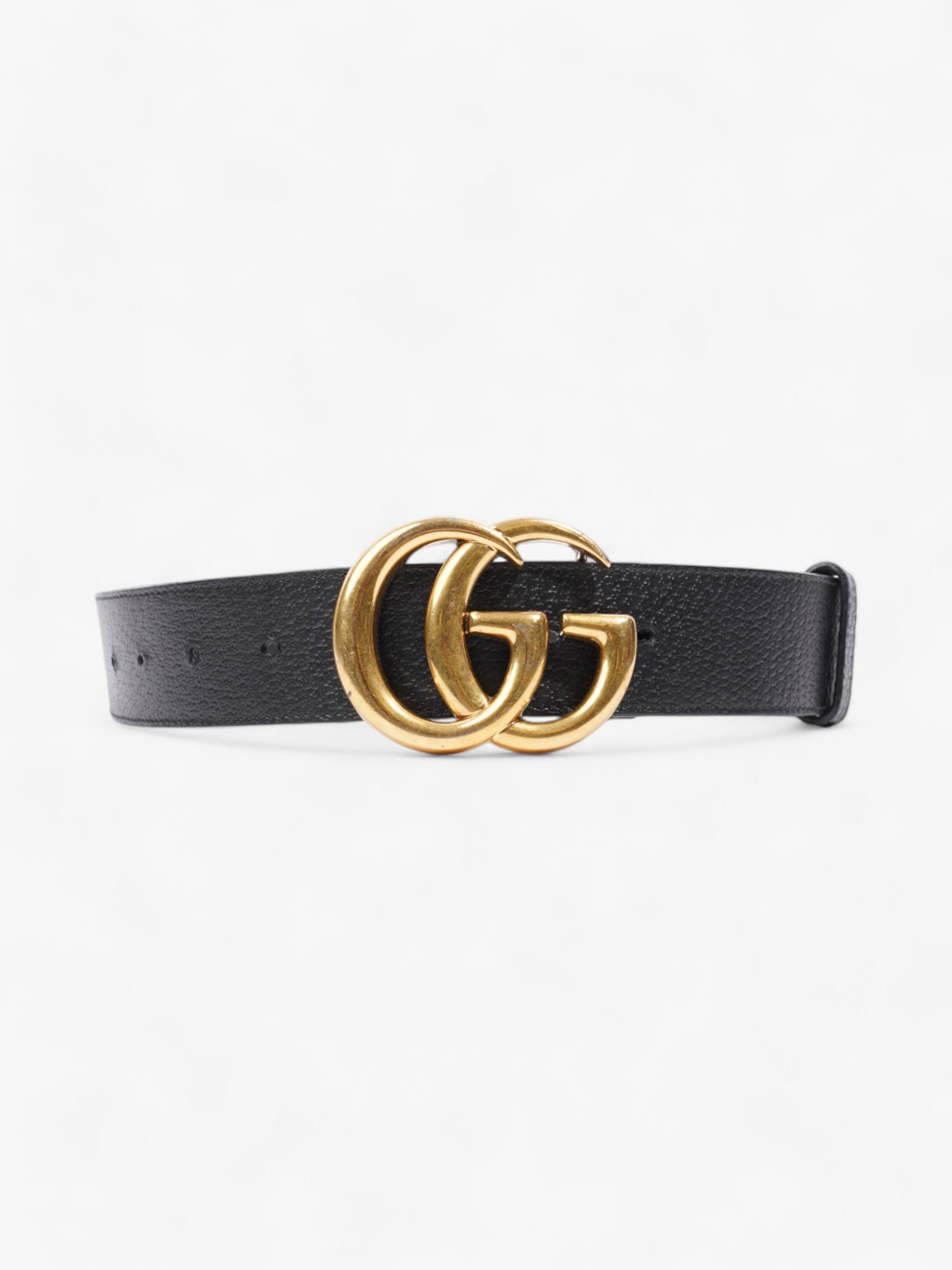 Gucci Marmont Re Edition Wide Belt Handbag Leather Black Accessory 80Cm 33